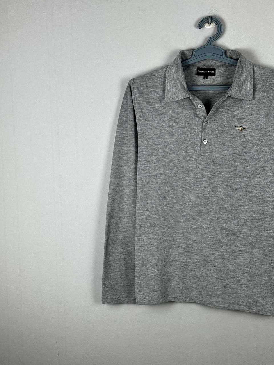 Emporio Armani Emporio Armani Vintage Grey Luxury Long Sleeve Polo Size US L / EU 52-54 / 3 - 2 Thumbnail