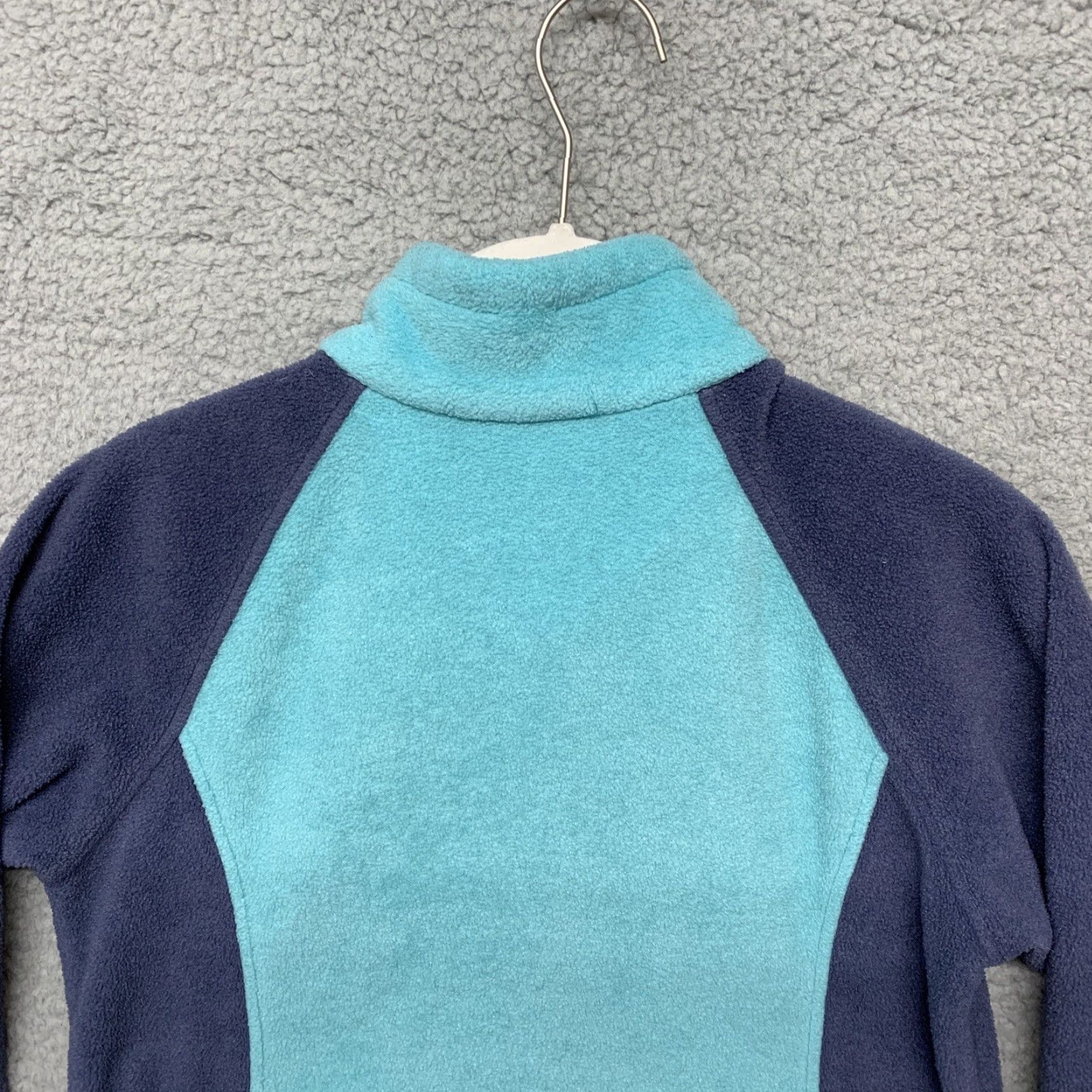 Vintage Columbia Jacket Women’s Large Full Zip Fleece Blue Teal 2 Zip Pockets Classic Outdoor Regular Fit Size L / US 10 / IT 46 - 5 Thumbnail