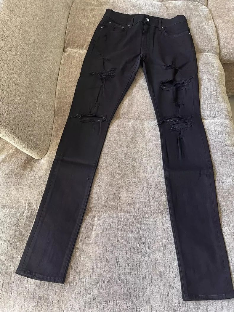 Amiri Amiri Knife-cut jeans black big destruction 2501-Nextarrow Size US 30 / EU 46 - 1 Thumbnail