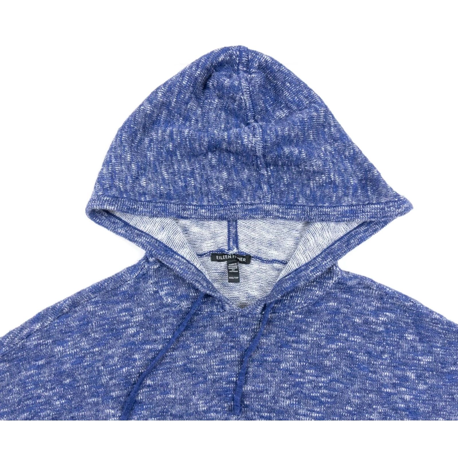Eileen Fisher Eileen Fisher Women's Oversized Knit Hoodie XXS Blue Boxy Pullover Cotton Linen Size XXS / US 00 / IT 34 - 2 Thumbnail
