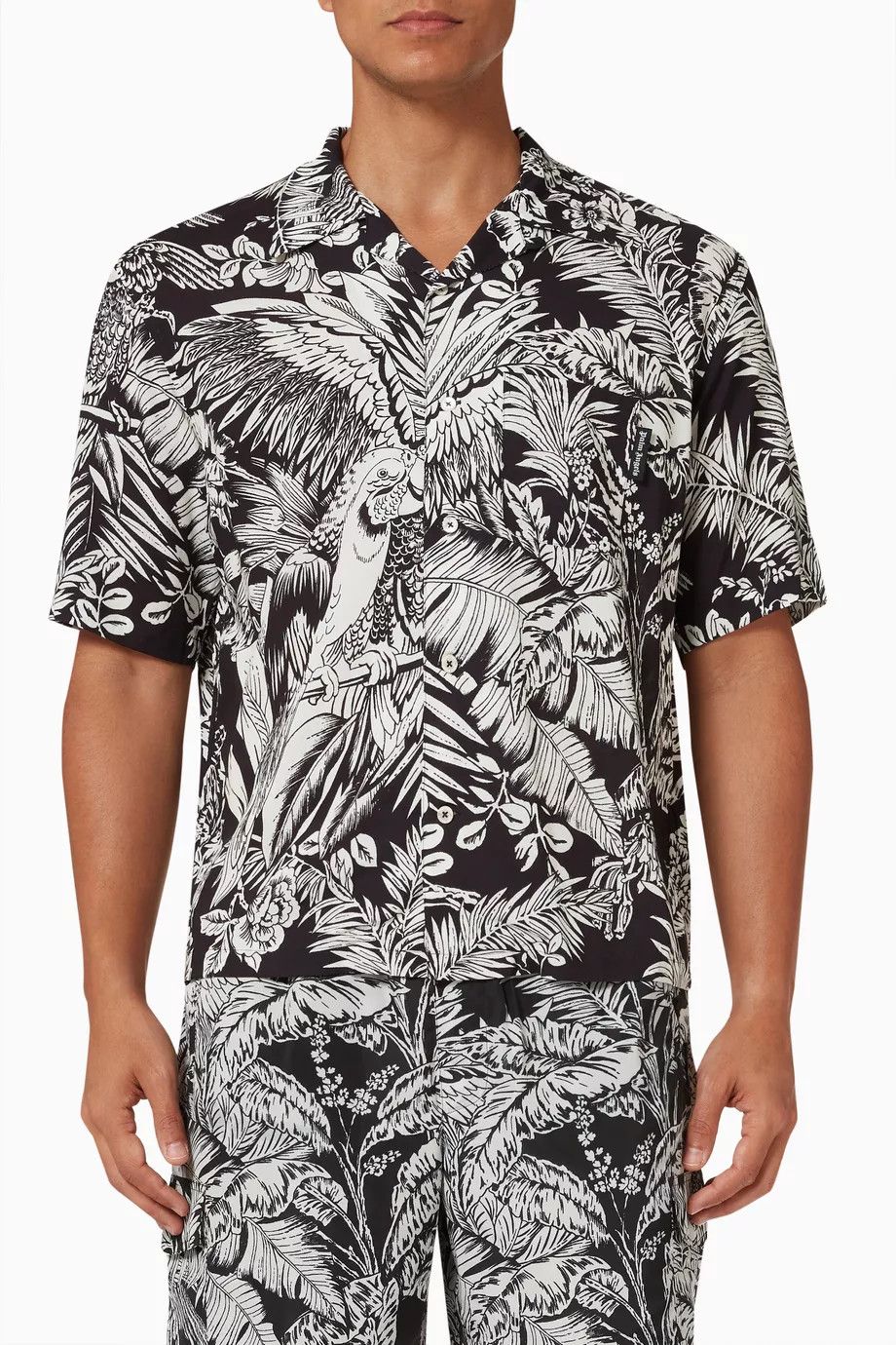Palm Angels o1y0325 Patterned Shirt in Black/White Size US S / EU 44-46 / 1 - 1 Thumbnail