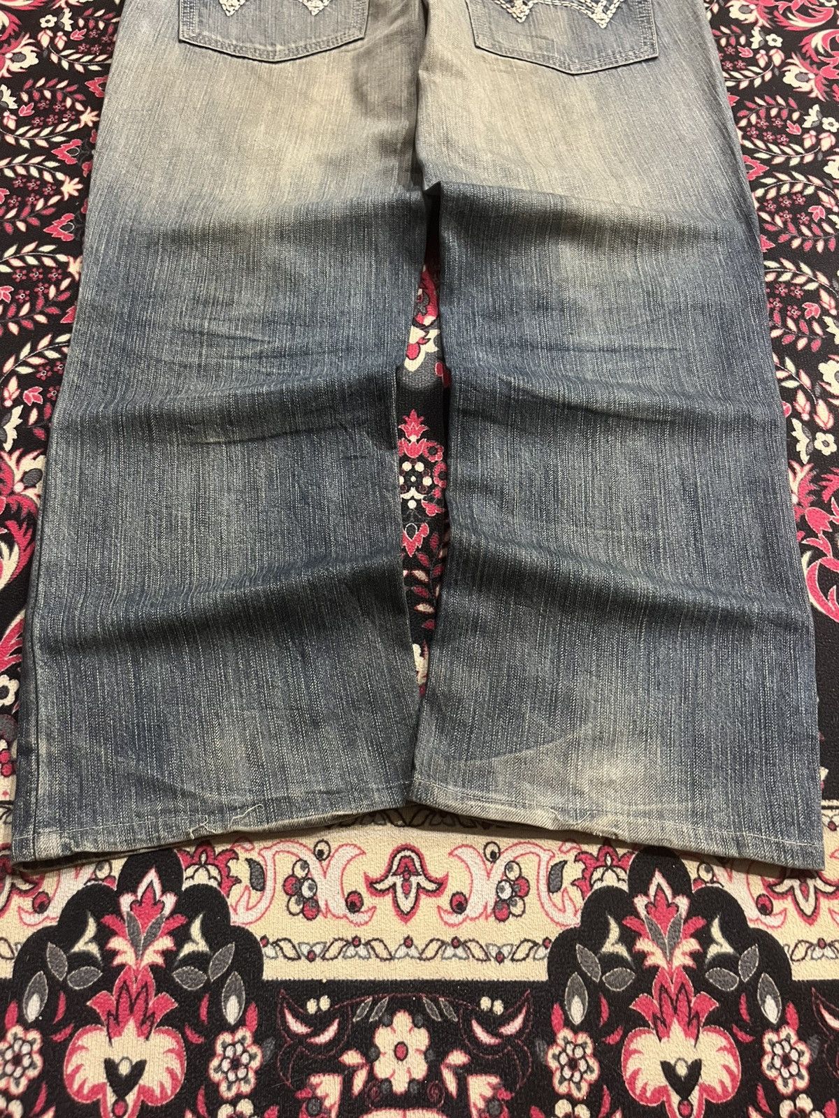 Edwin ⚡️Distressed⚡️Vintage Edwin XVS Buckle Back Mud Blue Wash Jean Size US 34 / EU 50 - 12 Thumbnail