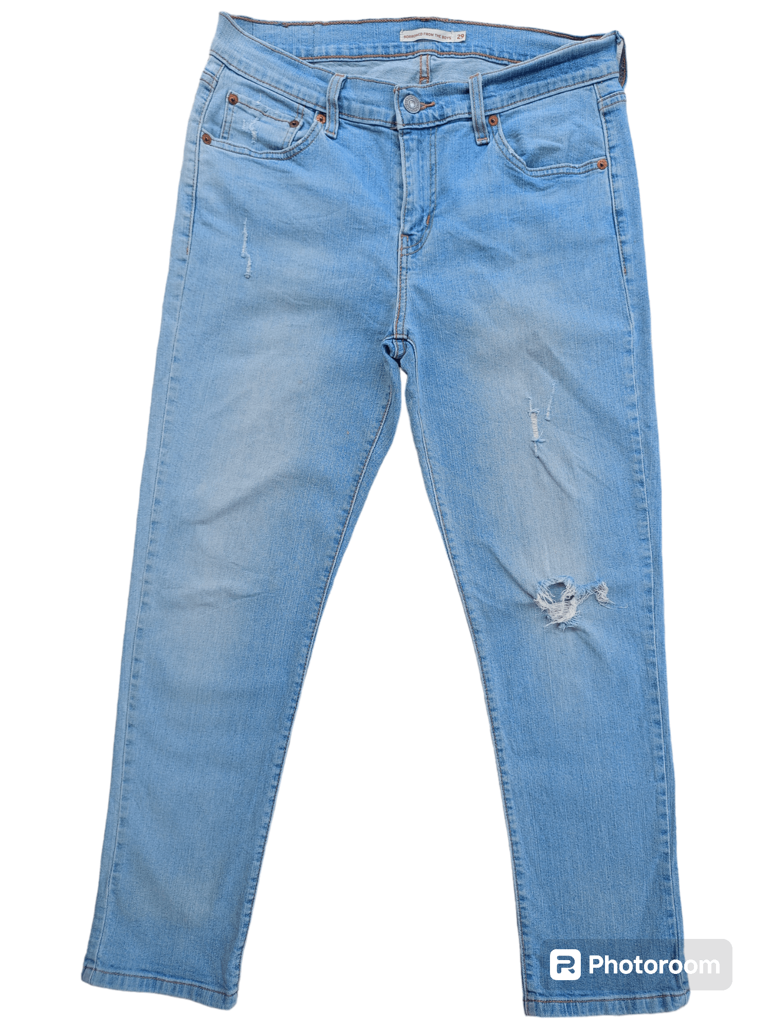 Levi's Levi's Borrowed from The Boys Light Blue Distressed Denim Size 30" / US 8 / IT 44 - 1 Thumbnail