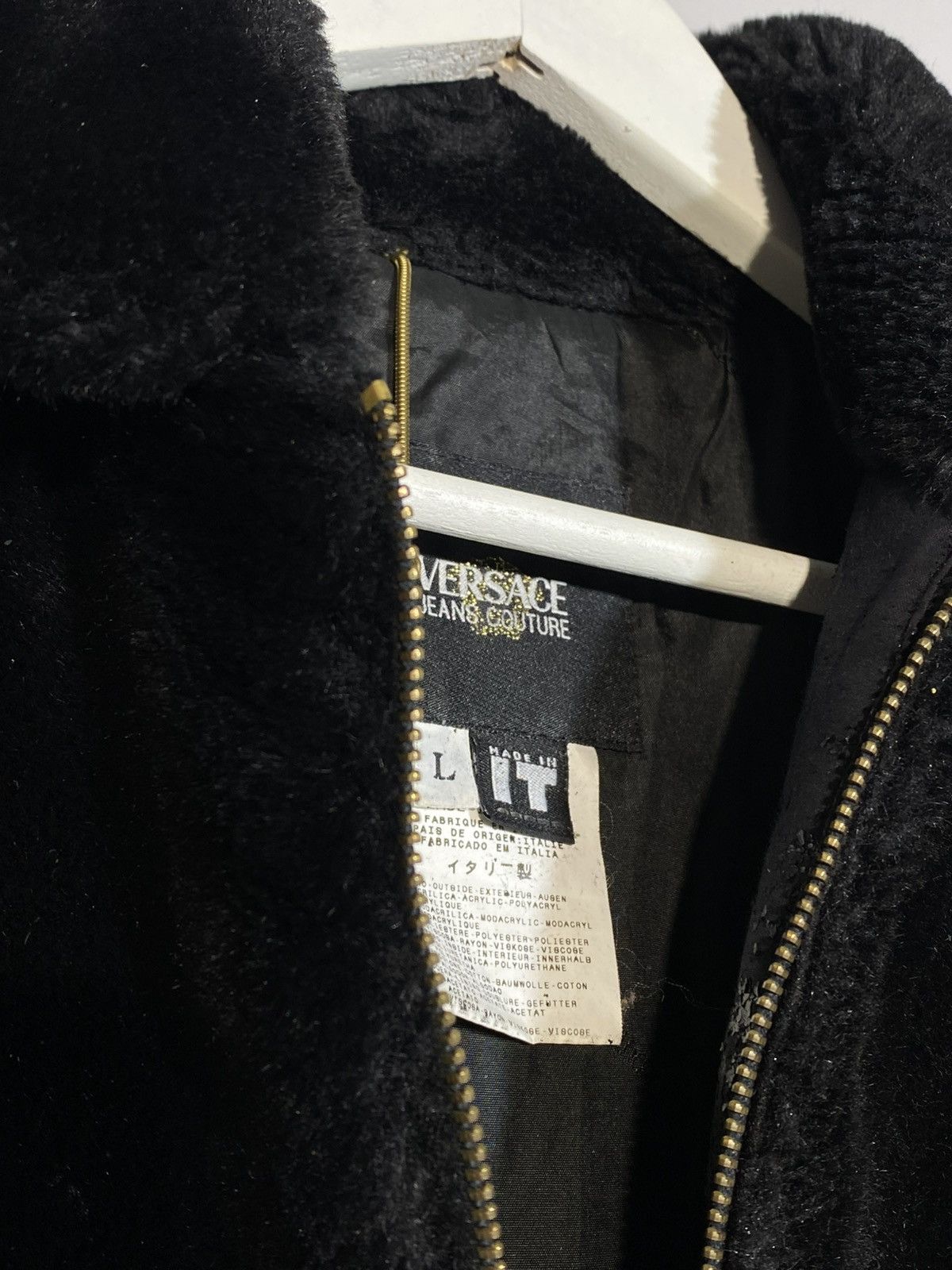 Versace Vintage Versace Jeans Couture Rare Y2K Fur Collar Jacket Size L / US 10 / IT 46 - 17 Thumbnail