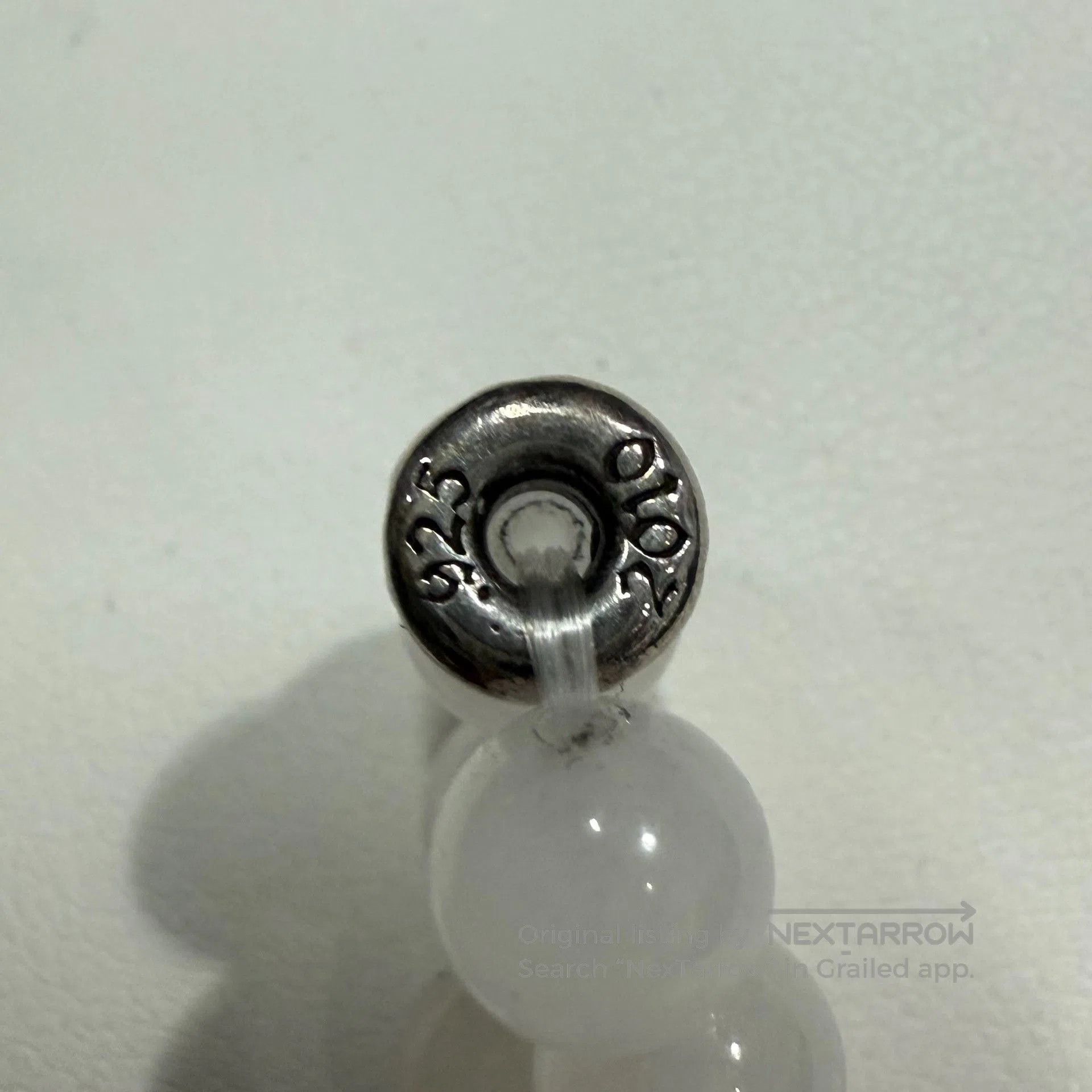 Chrome Hearts Chrome Hearts White Agate Silver Cross Bracelet. Size ONE SIZE - 7 Thumbnail