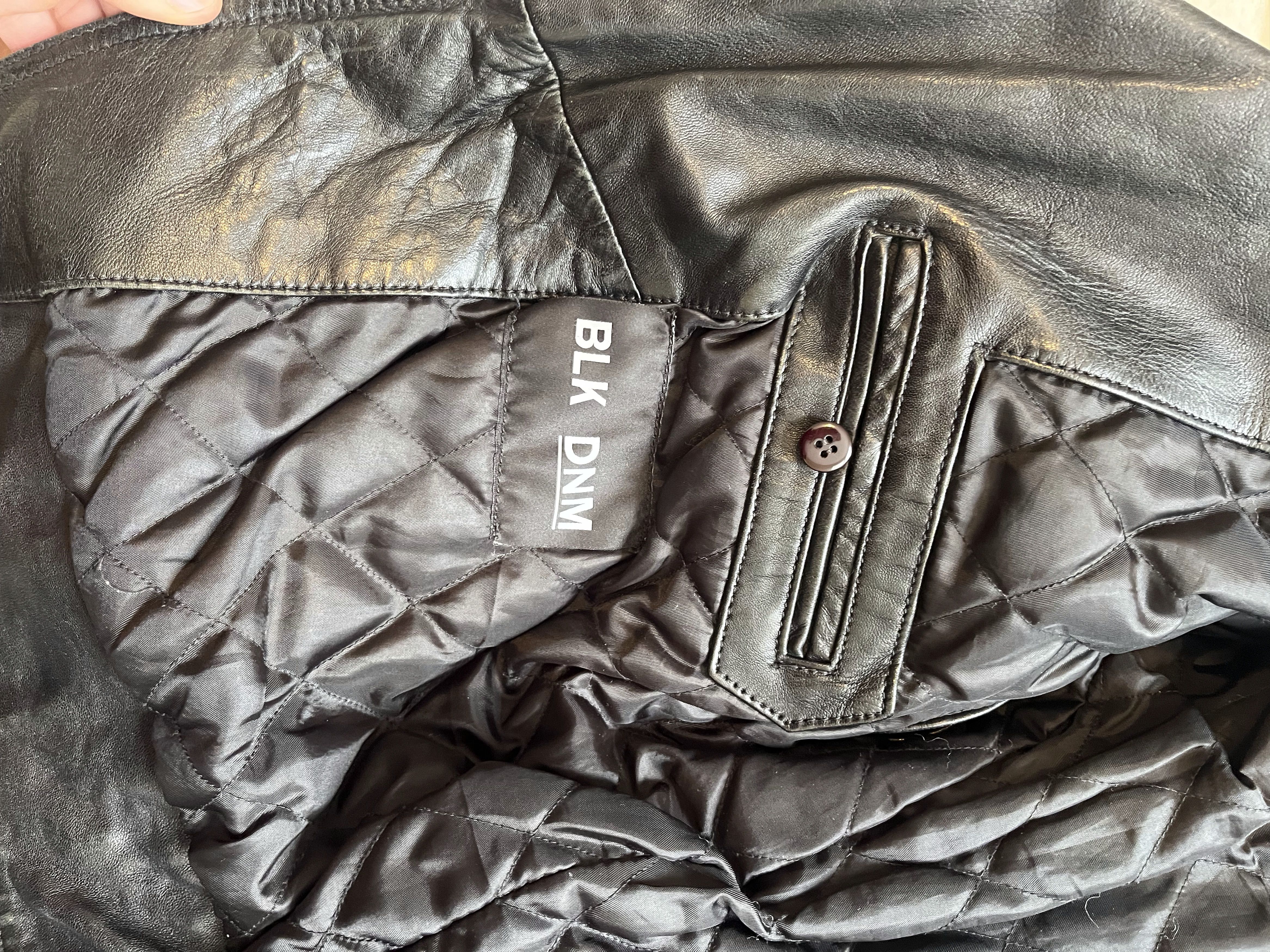 Blk Dnm Leather Moto Jacket Size US M / EU 48-50 / 2 - 7 Thumbnail