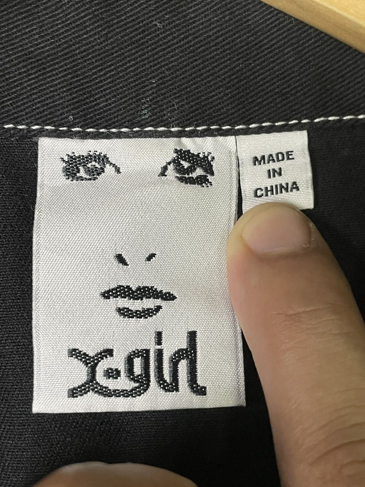 Japanese Brand X-Girl Face Patch Long Sleeve Shirt (52) Size US M / EU 48-50 / 2 - 7 Thumbnail