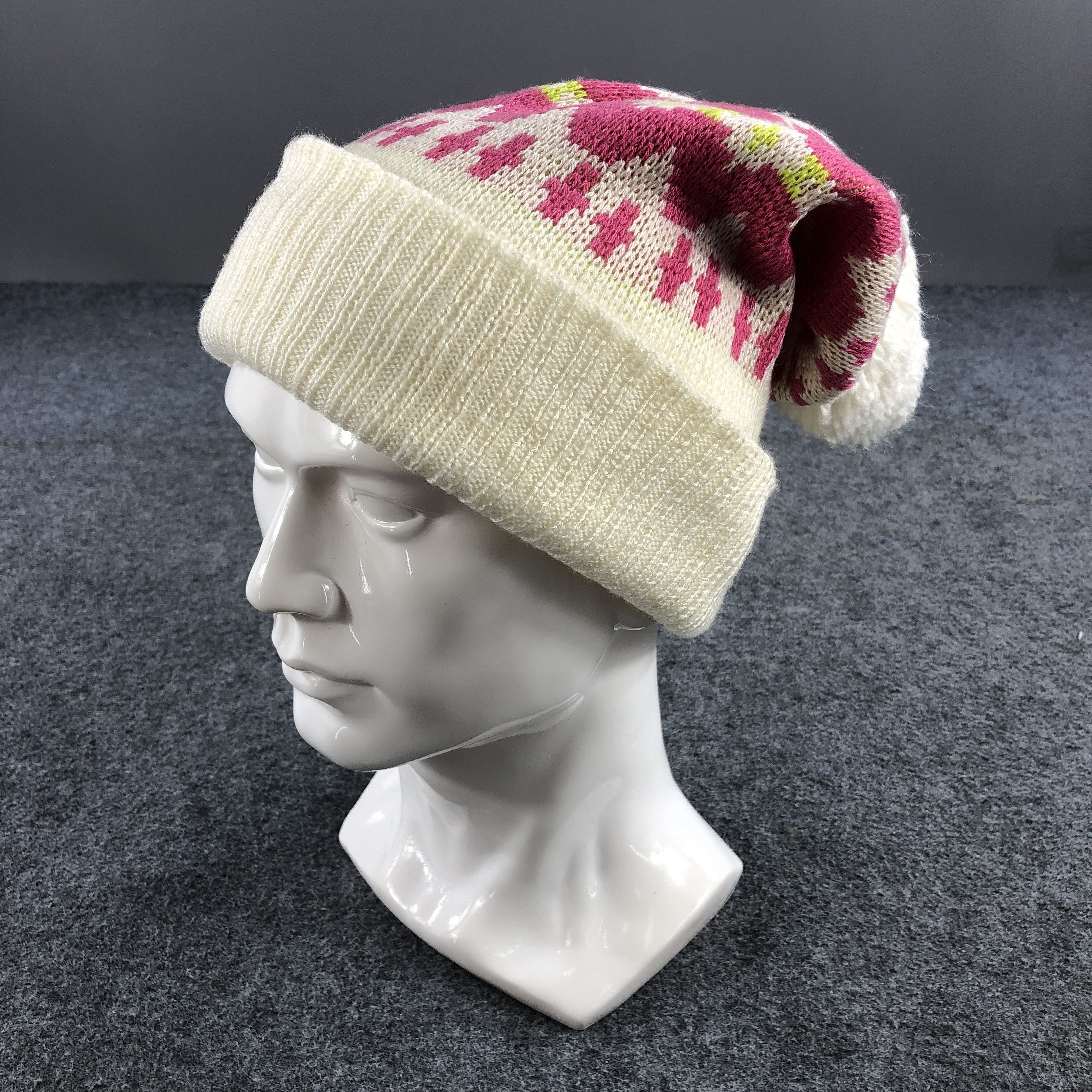 Vintage Pinkish Bobble Beanie Snowcap Snow Hat B135 Size ONE SIZE - 1 Thumbnail