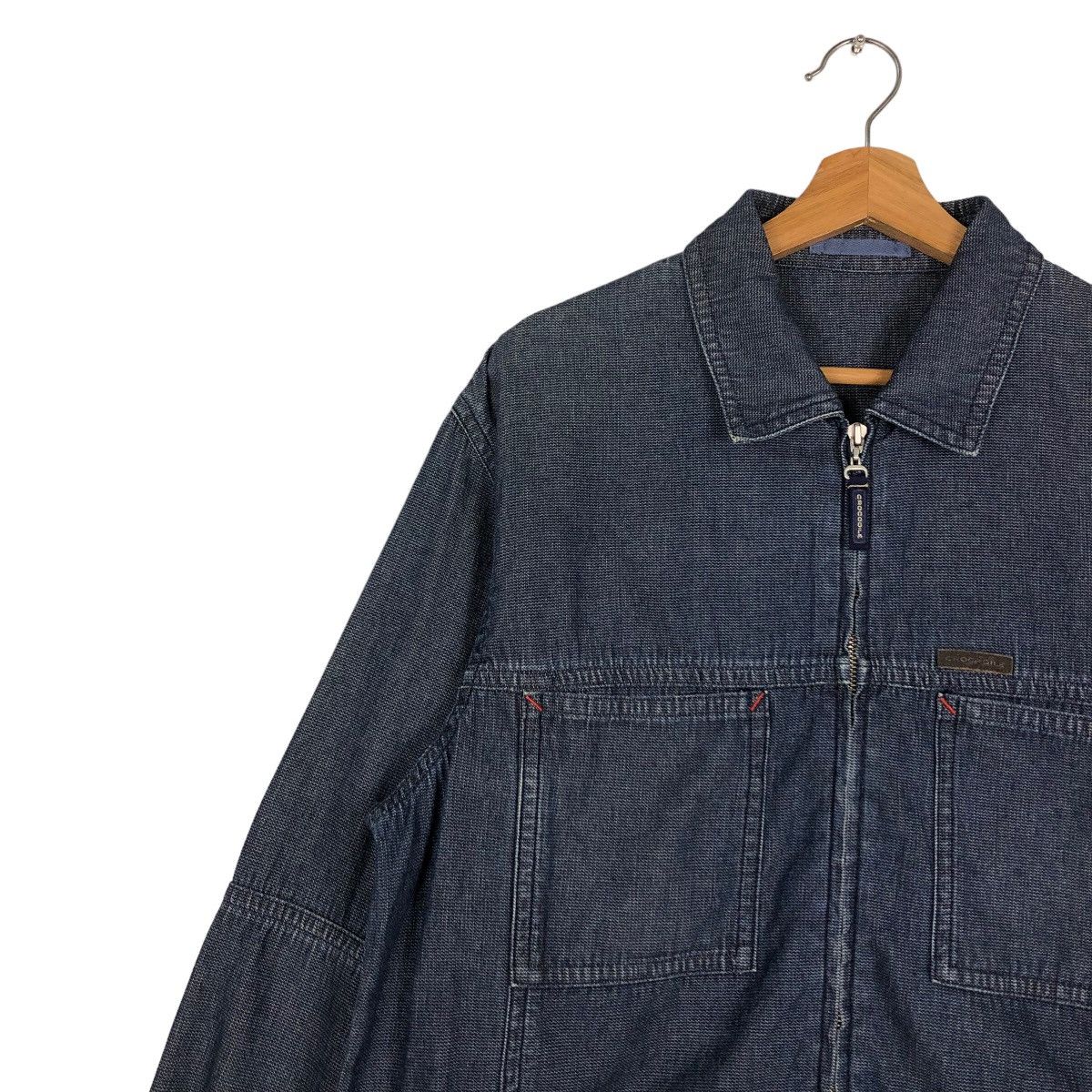 Japanese Brand 🔥Vintage Denim Chore Jacket Zipper Crocodile Japan Made Size US L / EU 52-54 / 3 - 7 Thumbnail