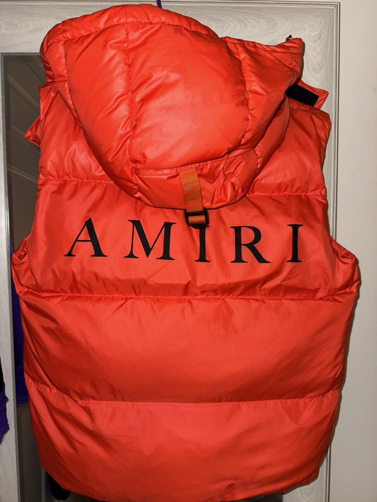 Amiri AMIRI Hooded Down Puffer Vest – Orange Men’s Size Medium. Size US M / EU 48-50 / 2 - 2 Thumbnail