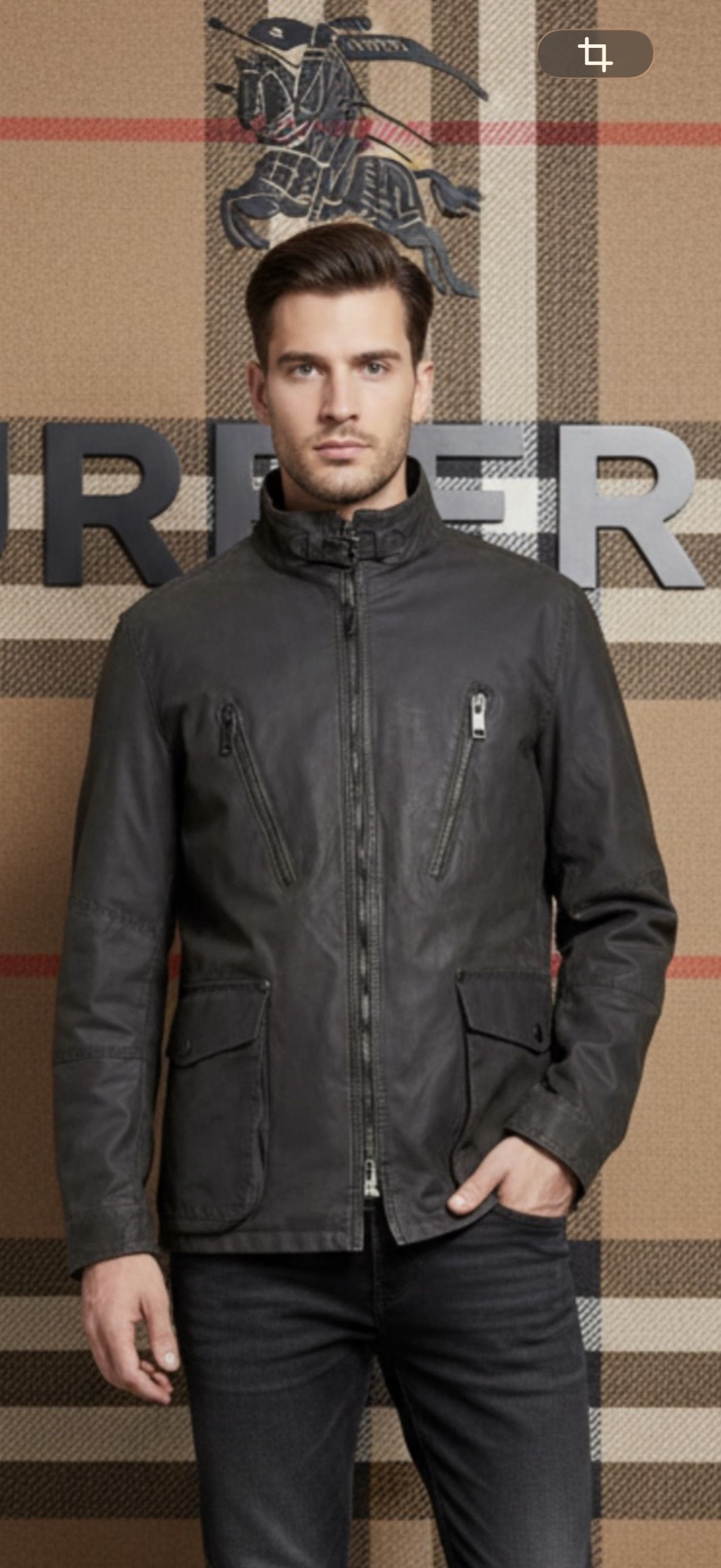 Burberry 🔥 burberry rare biker down jacket waxed novacheck size L Size US L / EU 52-54 / 3 - 4 Thumbnail