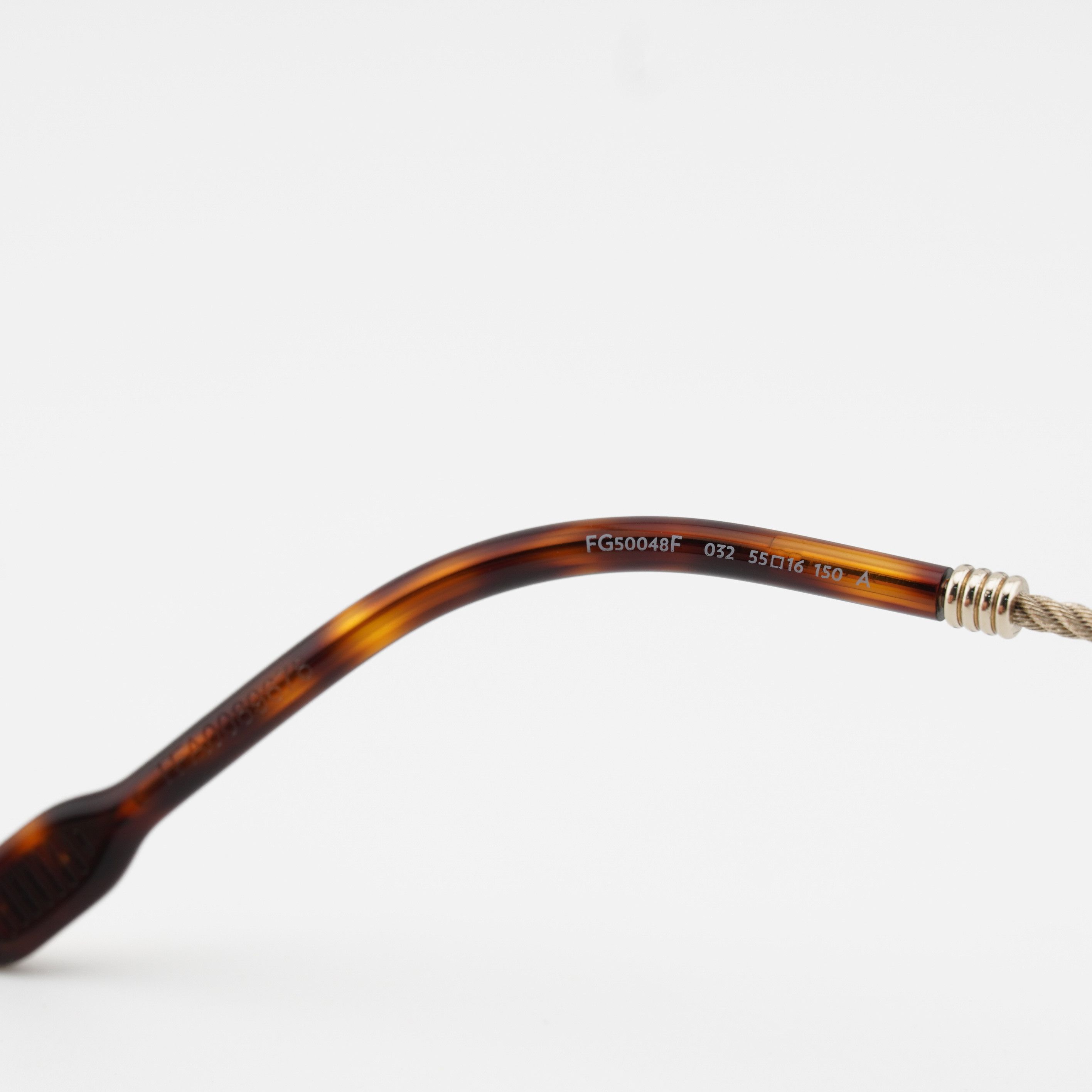 FRED Fred FG50048F 032 Men Eyeglasses Gold 55mm Rectangle Frame Size ONE SIZE - 3 Thumbnail