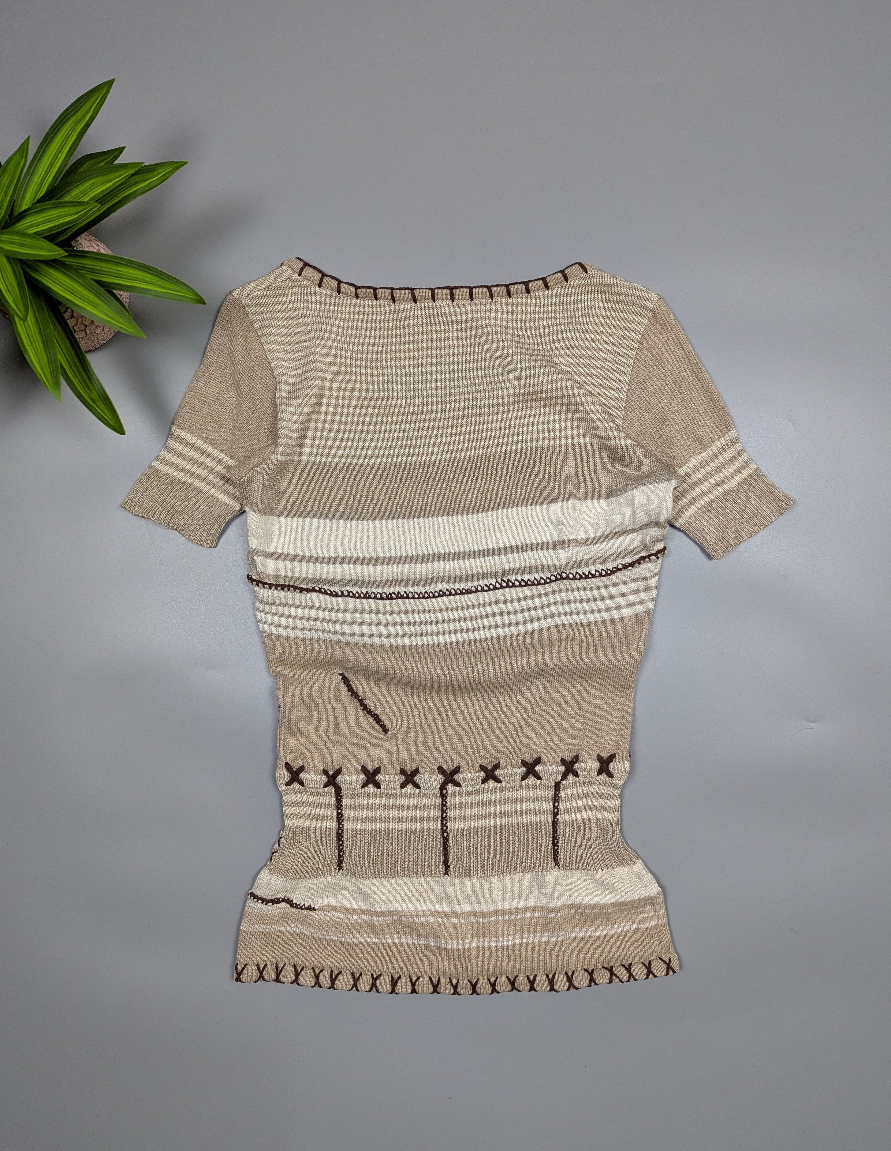 Dolce & Gabbana Archive Dolce & Gabbana Y2K Avant Garde Ethno Knit Top Size M / US 6-8 / IT 42-44 - 12 Thumbnail