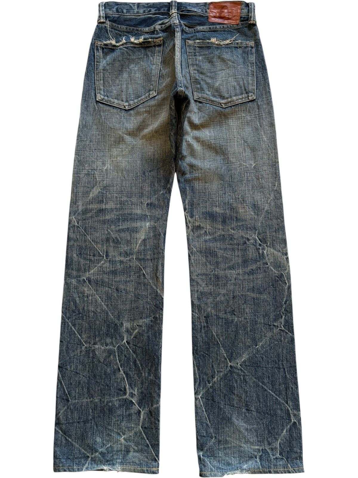 Eternal Vintage Japanese Eternal Mud Wash Distressed Loose Jeans Size US 30 / EU 46 - 2 Thumbnail