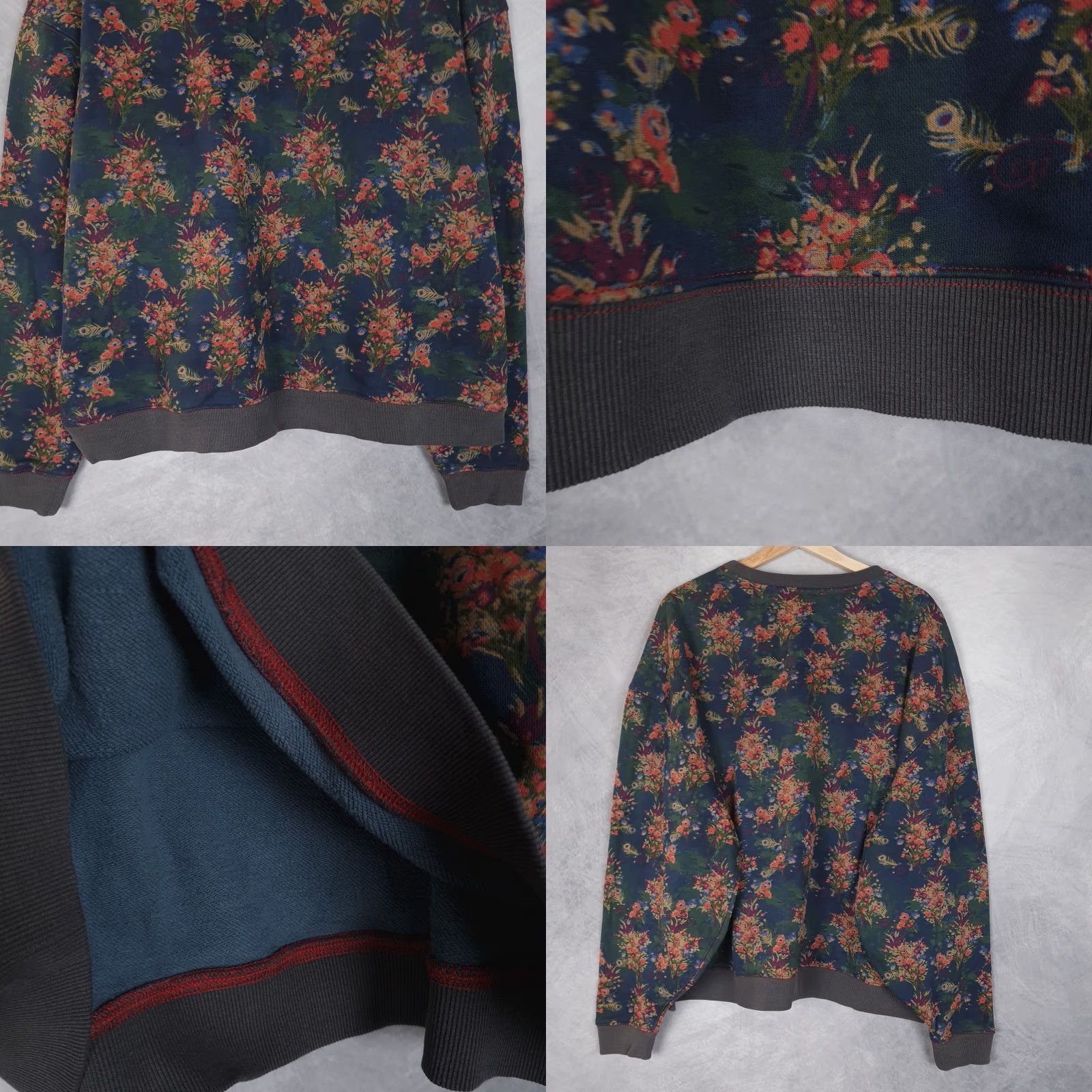 Vintage Natural Life Sweatshirt Womens S/M Navy Floral Oversized Boho Crewneck Pullover Size S / US 4 / IT 40 - 8 Thumbnail