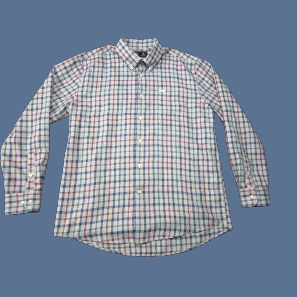 Barbour Barbour Shirt Mens L Gray Blue Red Plaid Button Down Casual Outdoor Classic Long Sleeve Regular Fit Size US L / EU 52-54 / 3 - 1 Thumbnail