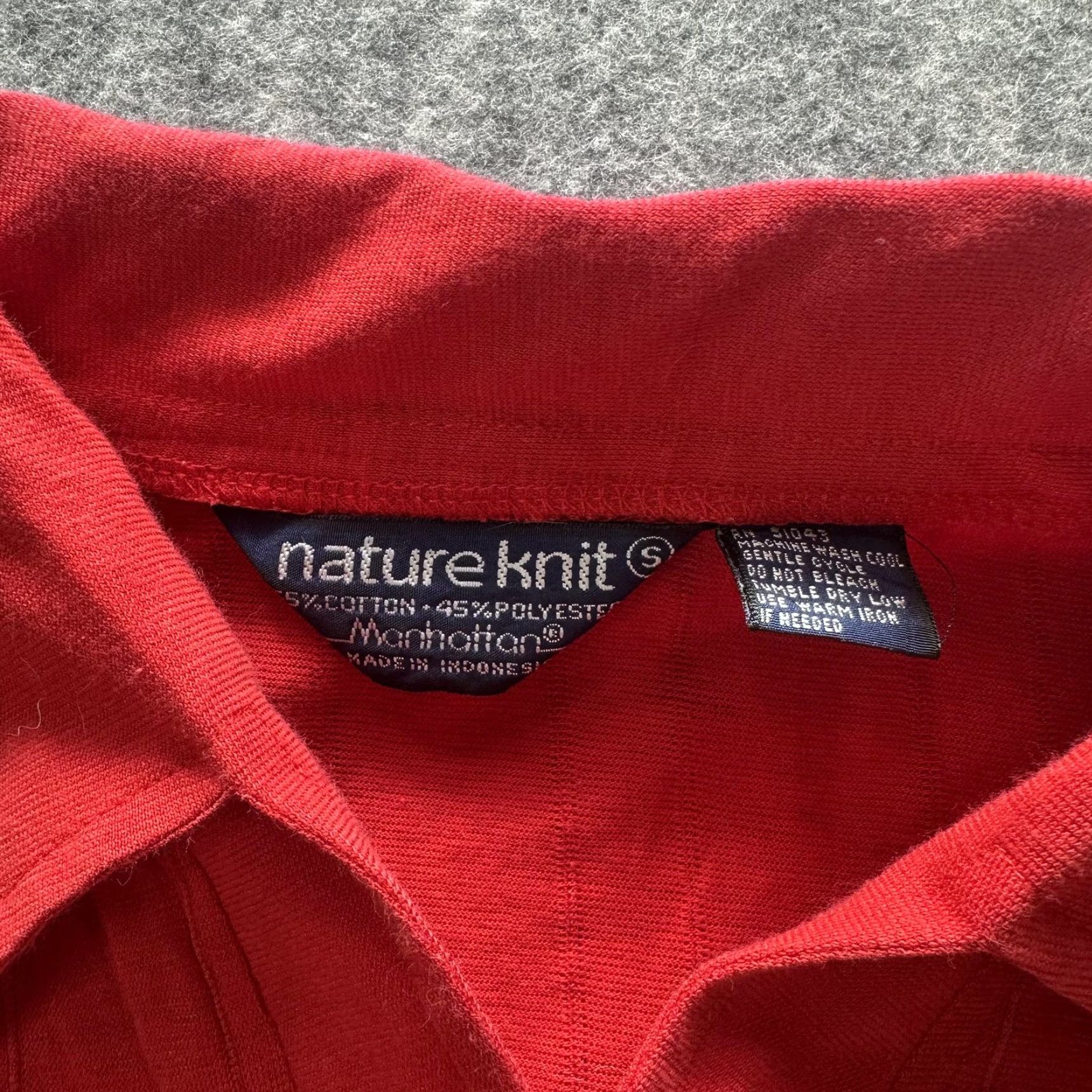 Vintage VINTAGE Nature Knit Polo Shirt Mens S Red Striped Knit Pocket Short Sleeve Casual Size US S / EU 44-46 / 1 - 6 Thumbnail