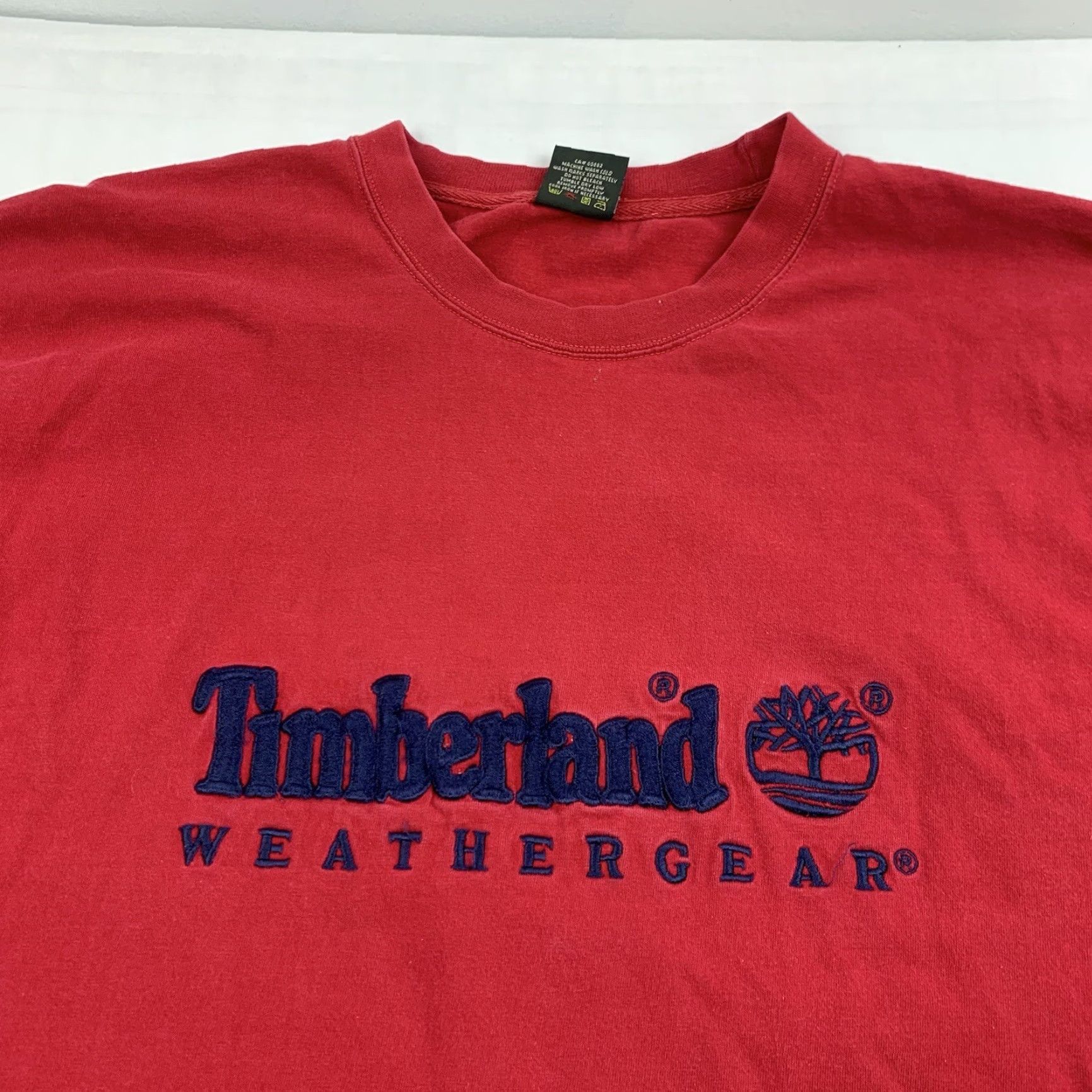 Timberland VINTAGE Timberland Shirt Adult L Red Embroidered Grunge Y2K American Men Size US L / EU 52-54 / 3 - 2 Thumbnail