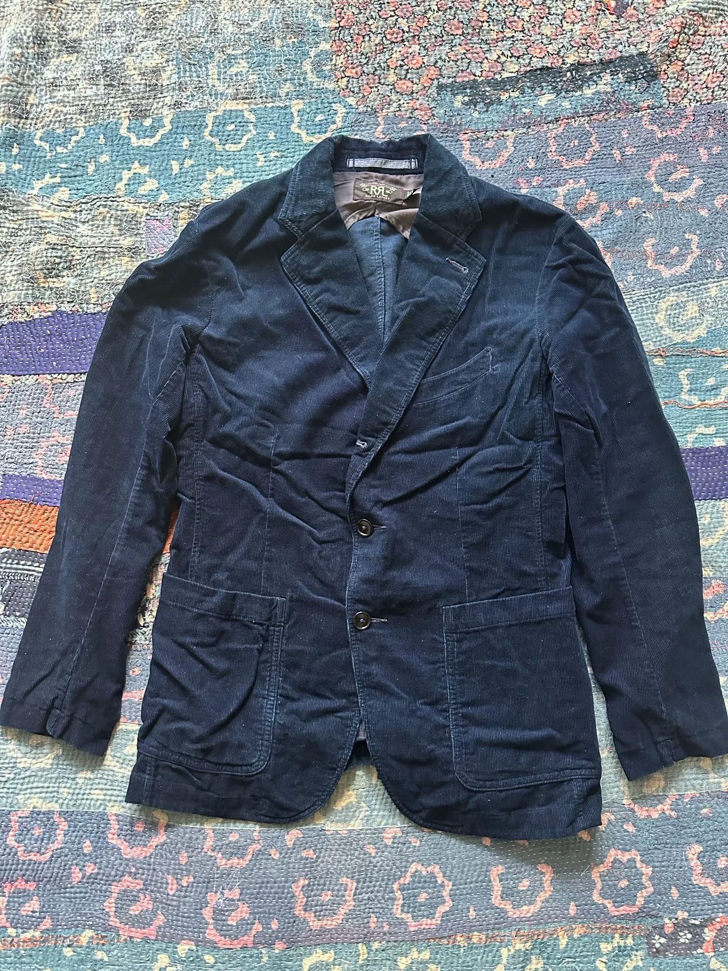 RRL Ralph Lauren RRL Indigo Dyed Corduroy Suit Size US S / EU 44-46 / 1 - 1 Thumbnail