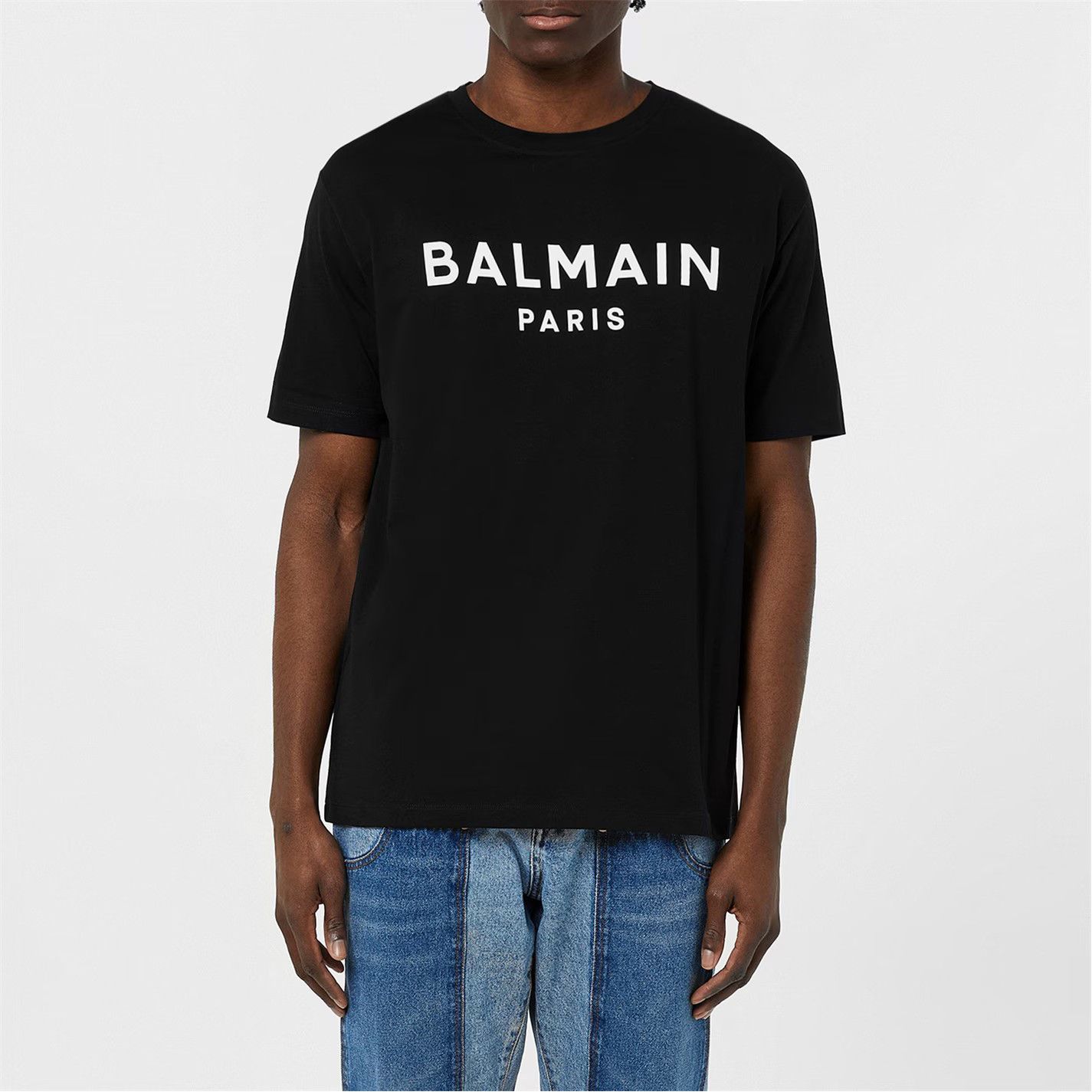 Balmain o1y0426 Logo Crewneck T-Shirt in Black Size US XL / EU 56 / 4 - 3 Thumbnail