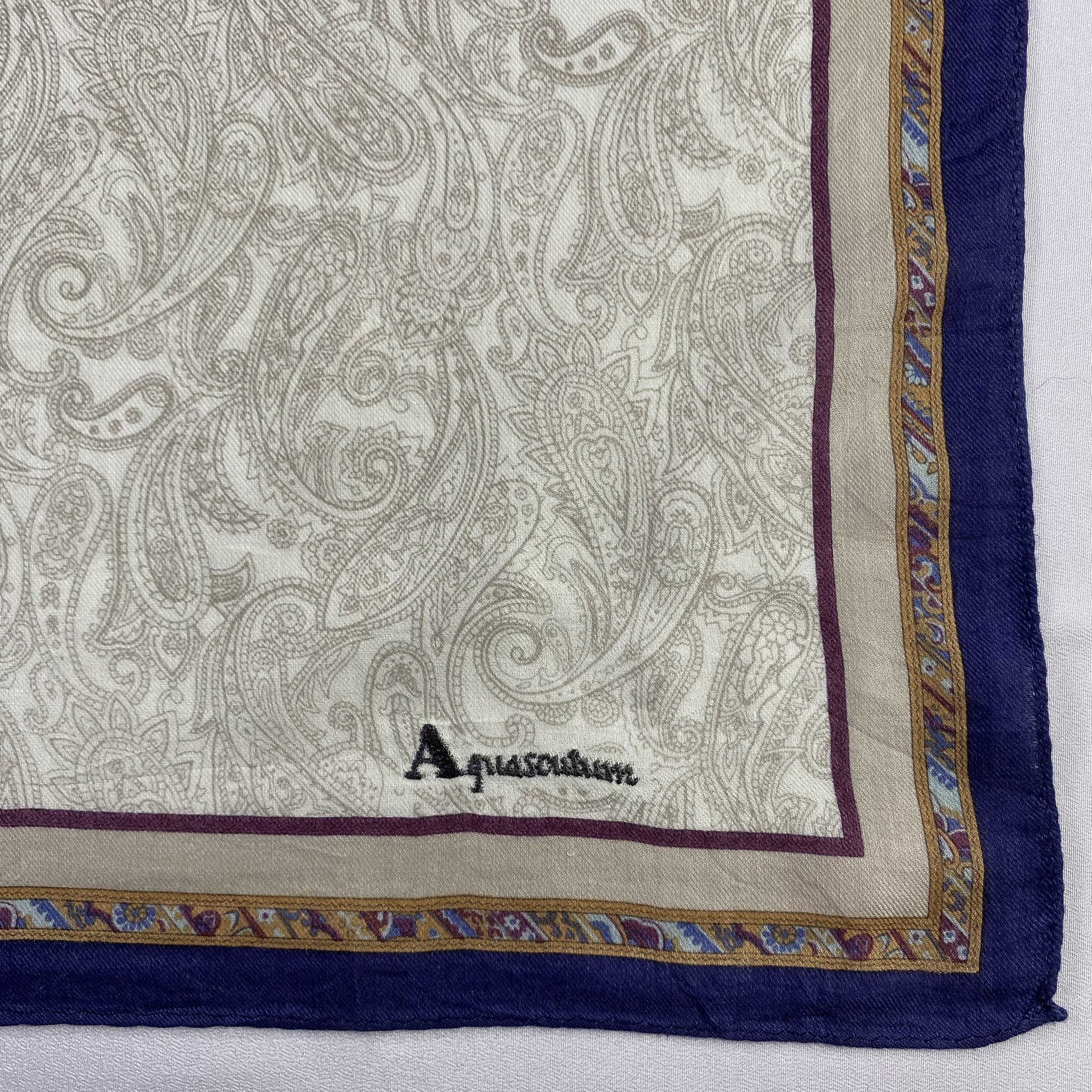 Aquascutum × Vintage Aquascutum Handkerchief / Neckerchief / Bandana-P1052 Size ONE SIZE - 3 Thumbnail