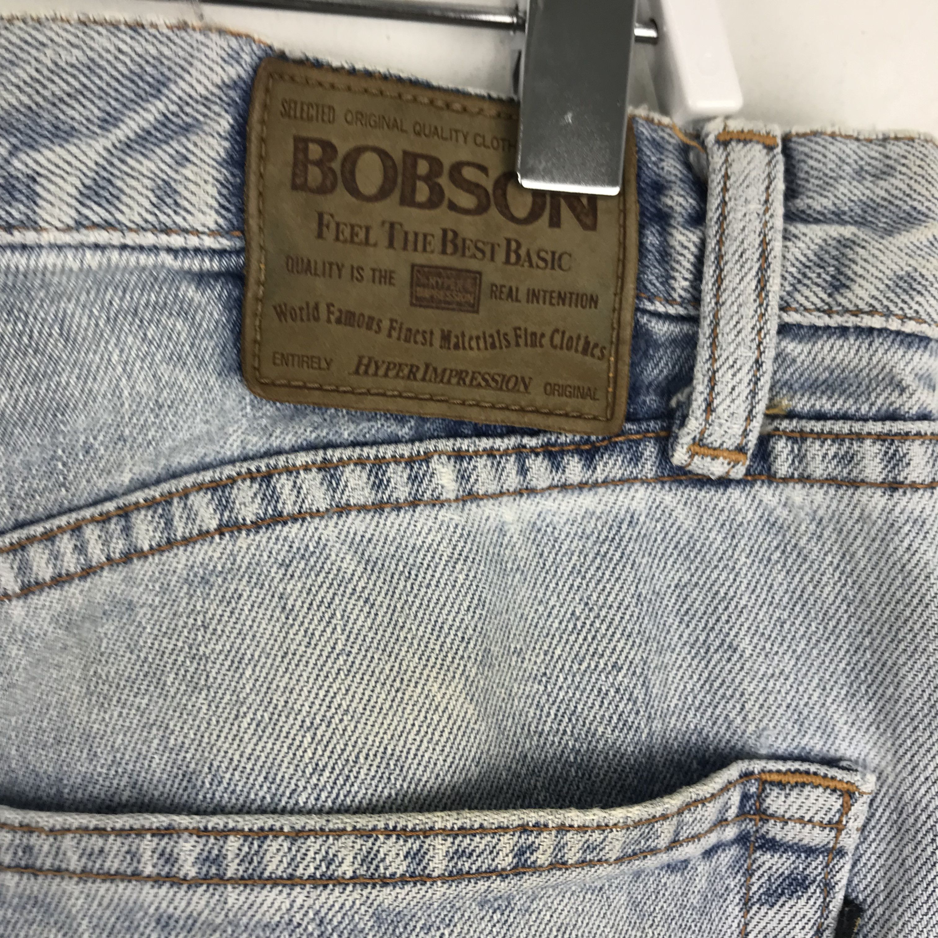 Japanese Brand X224 VTG BOBSON RIPPED FADED JEANS KURT COBAIN STYLE Size US 34 / EU 50 - 5 Thumbnail