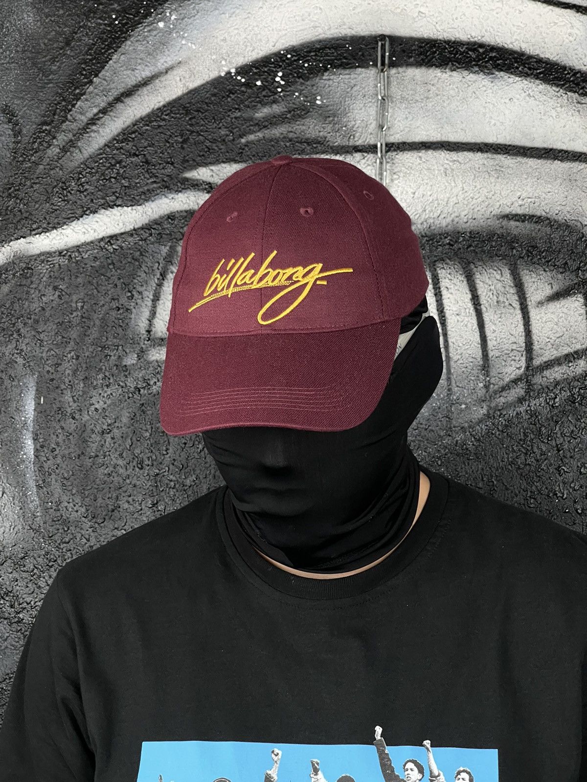 Billabong Billabong Y2K Surf Style Burgundy Cap Hat Size Medium Size ONE SIZE - 3 Thumbnail