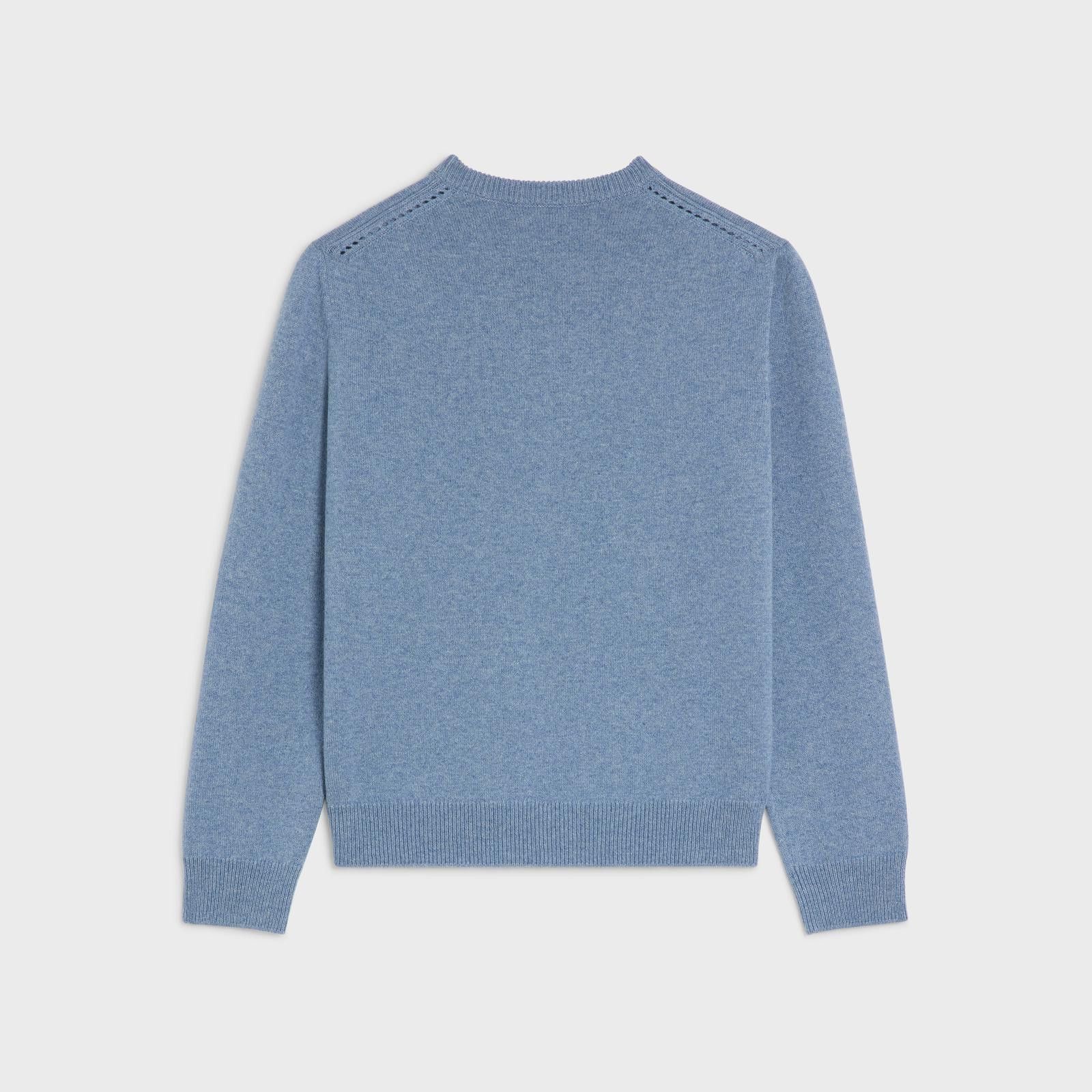 Celine o1bcso1str0824 Crewneck Sweater in Light Blue Size US XS / EU 42 / 0 - 2 Thumbnail