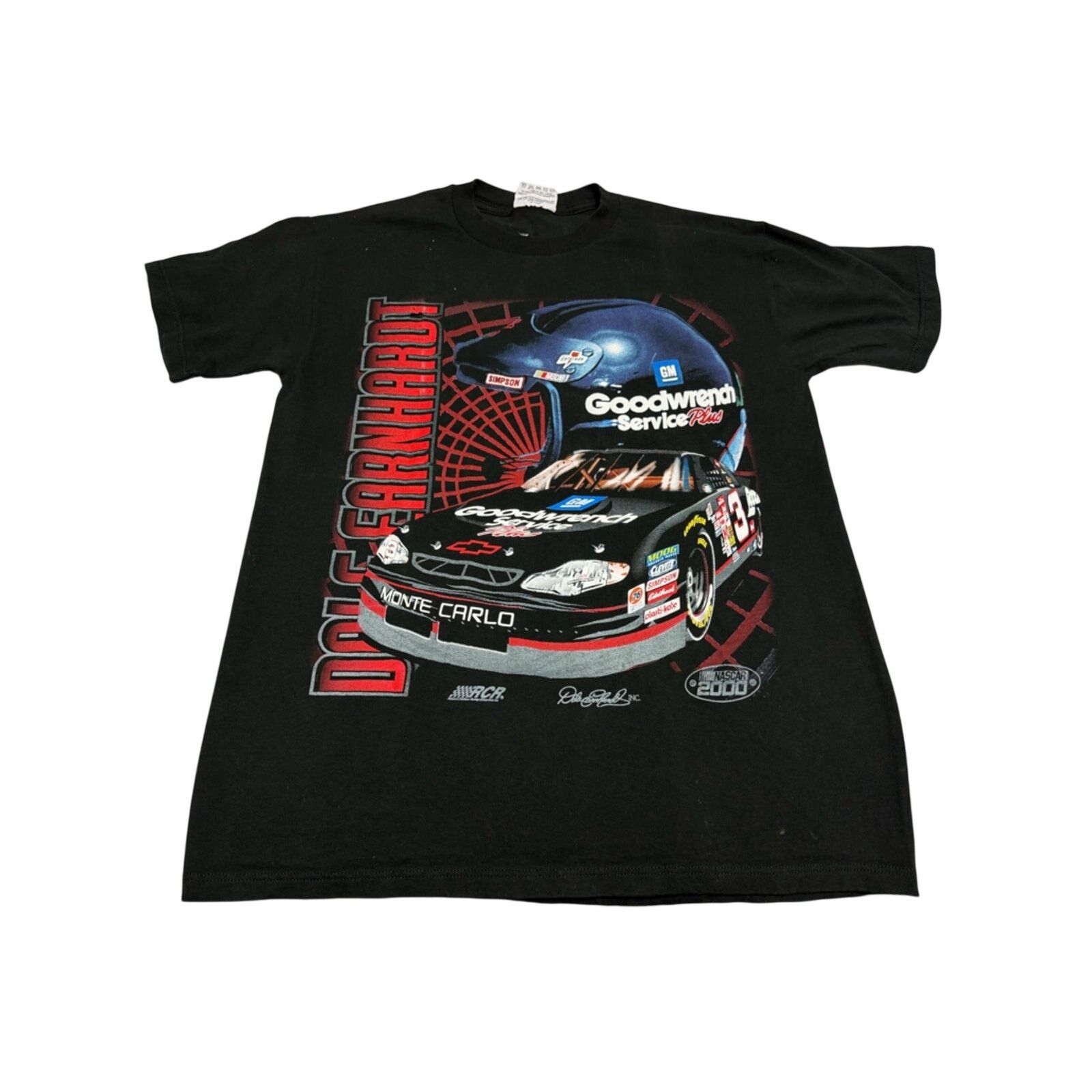 Chase Authentics Vintage Dale Earnhardt Black Graphic Tee Shirt M Made in USA Size US M / EU 48-50 / 2 - 1 Thumbnail