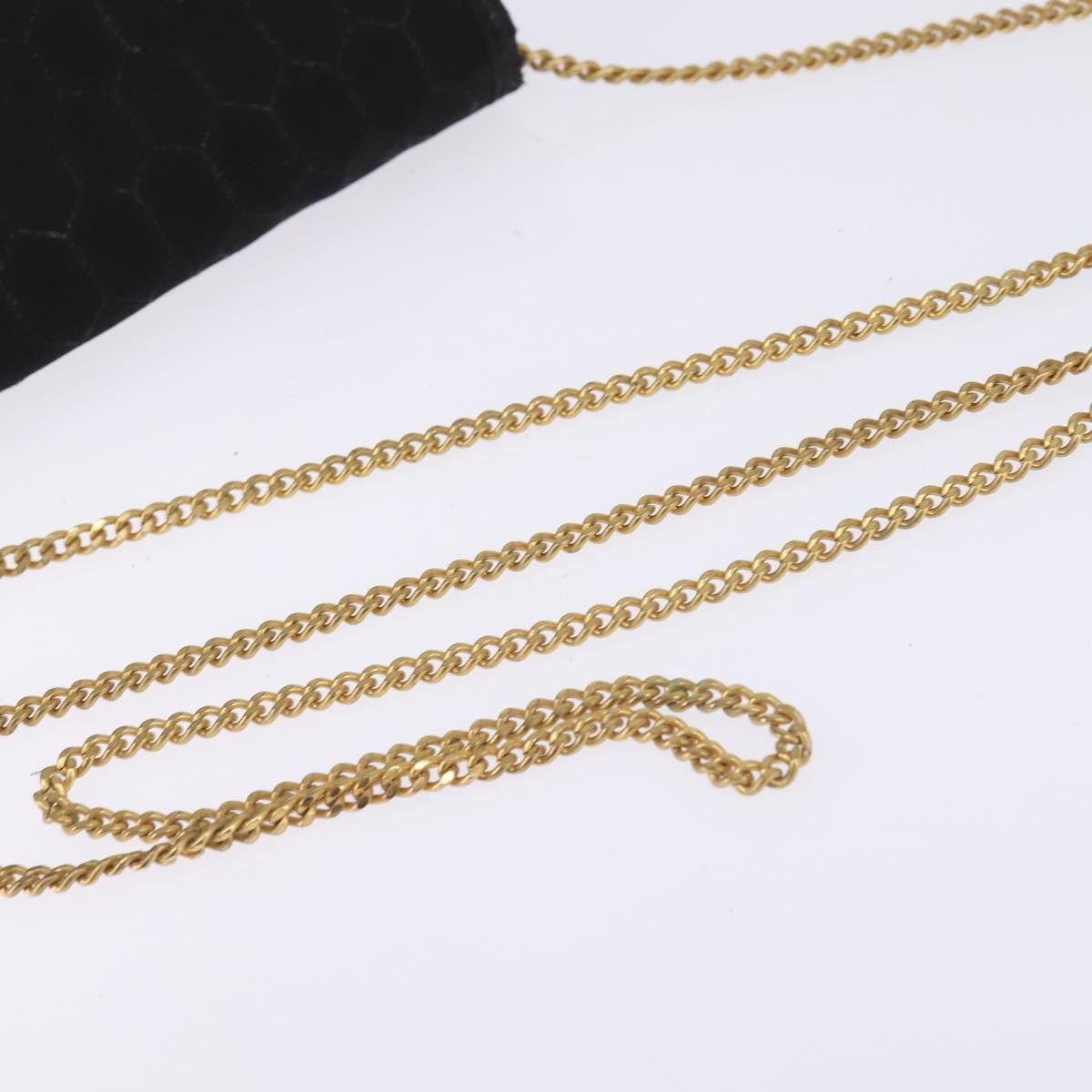 Dior DIOR Honeycomb Canvas Chain Shoulder Bag Black Gold Size ONE SIZE - 7 Thumbnail