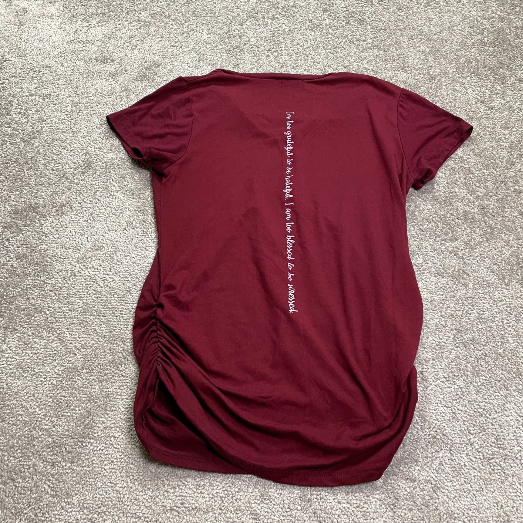 Vintage Unbranded Red Graphic T-Shirt Womens Medium V-Neck Short Sleeve Casual Cotton Size M / US 6-8 / IT 42-44 - 3 Thumbnail