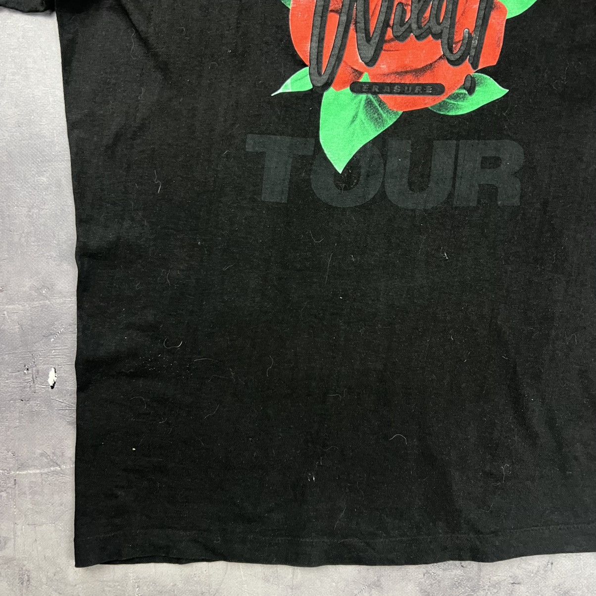Vintage Rare! Erasure Wild Tour Concert Vintage Tee 1989 France Size US L / EU 52-54 / 3 - 10 Thumbnail