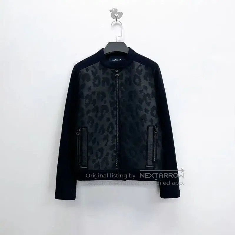 Lanvin Lanvin Women's Black Wool Blend Jacket with Graphic Print . Size S / US 4 / IT 40 - 1 Thumbnail