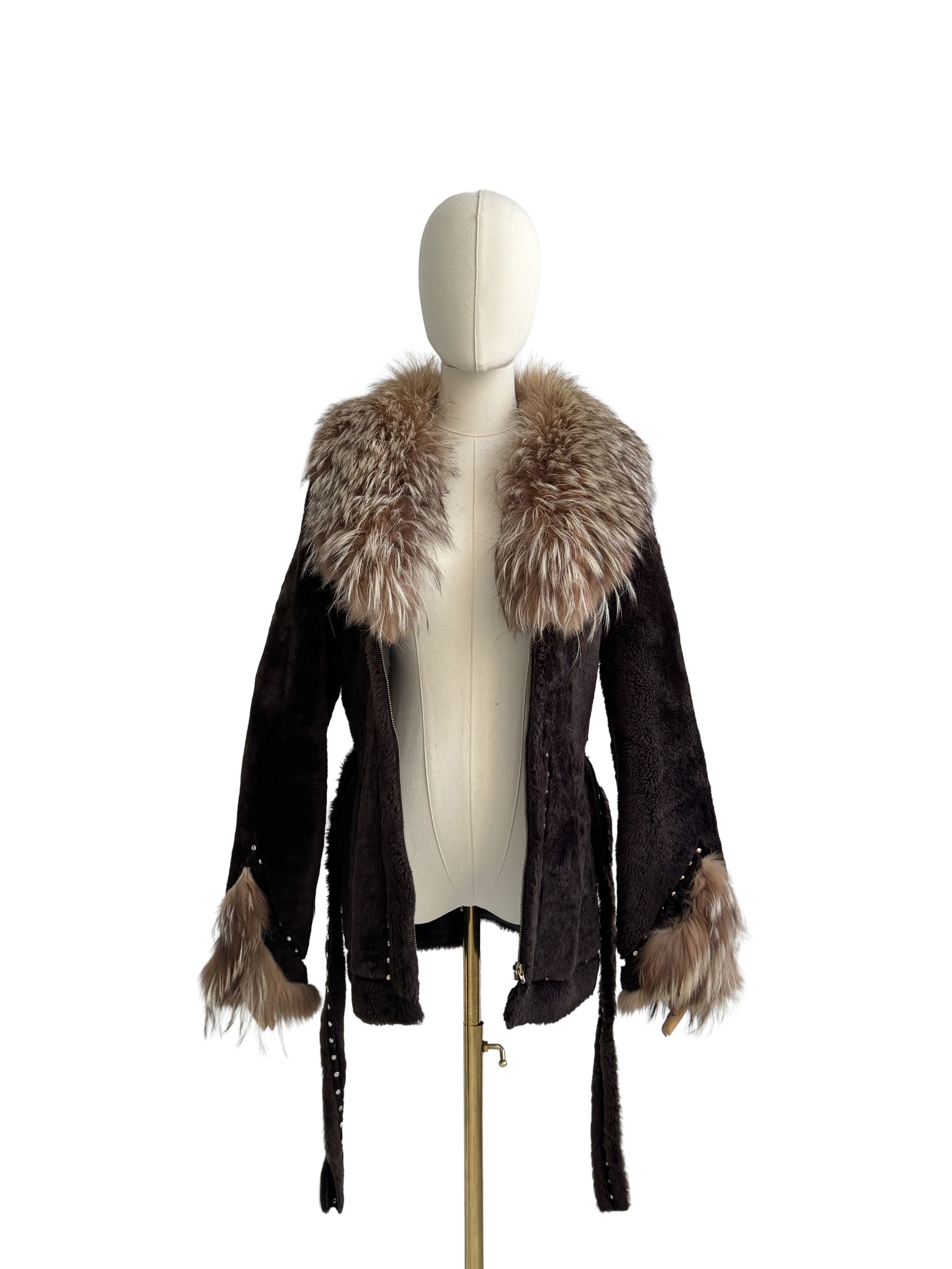 Japanese Brand Vintage Real Leather/Sheepskin Jacket With Real Fur Details Size M / US 6-8 / IT 42-44 - 3 Thumbnail
