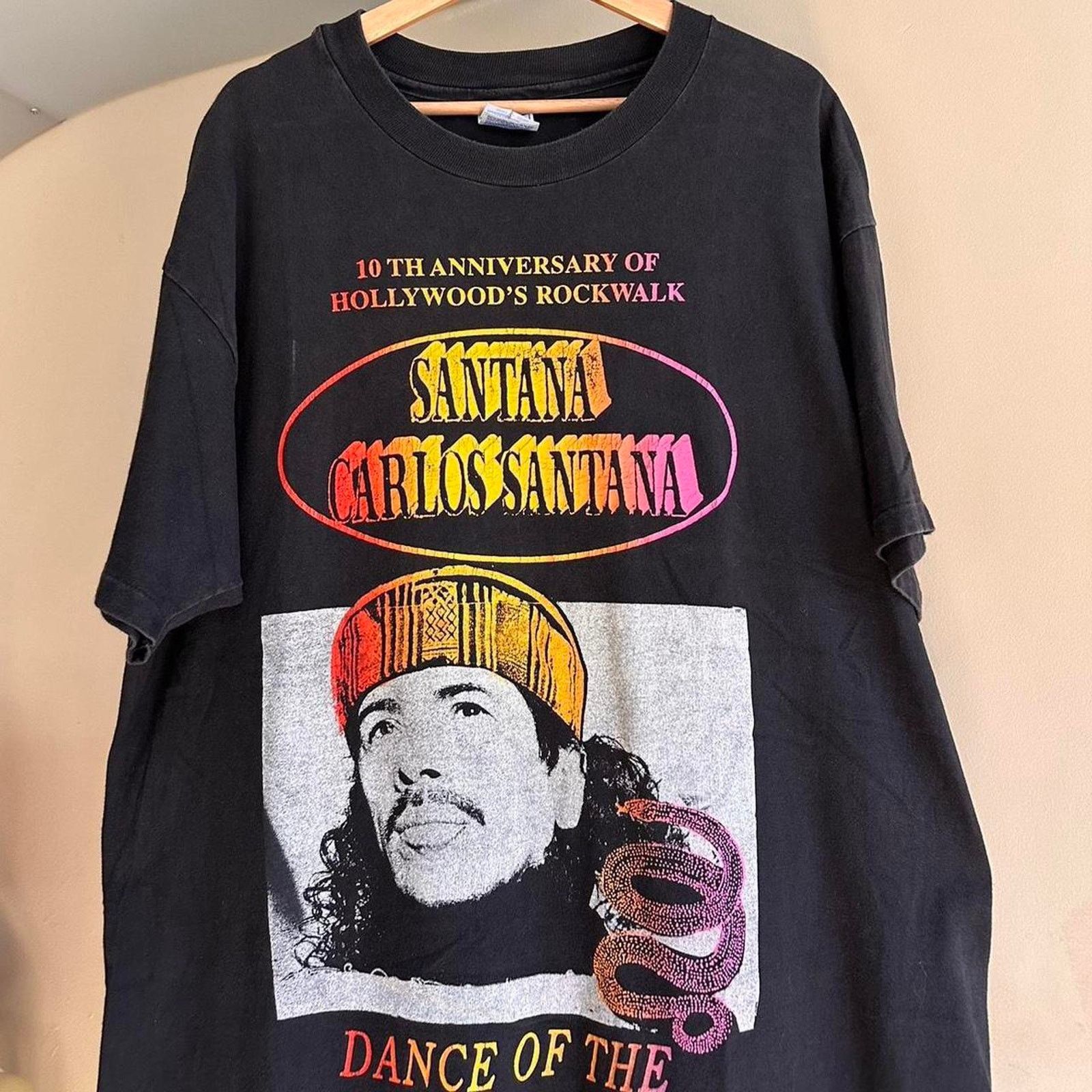 Band Tees × Vintage Vintage 1996 Carlos Santana Band Shirt Size US XL / EU 56 / 4 - 2 Thumbnail