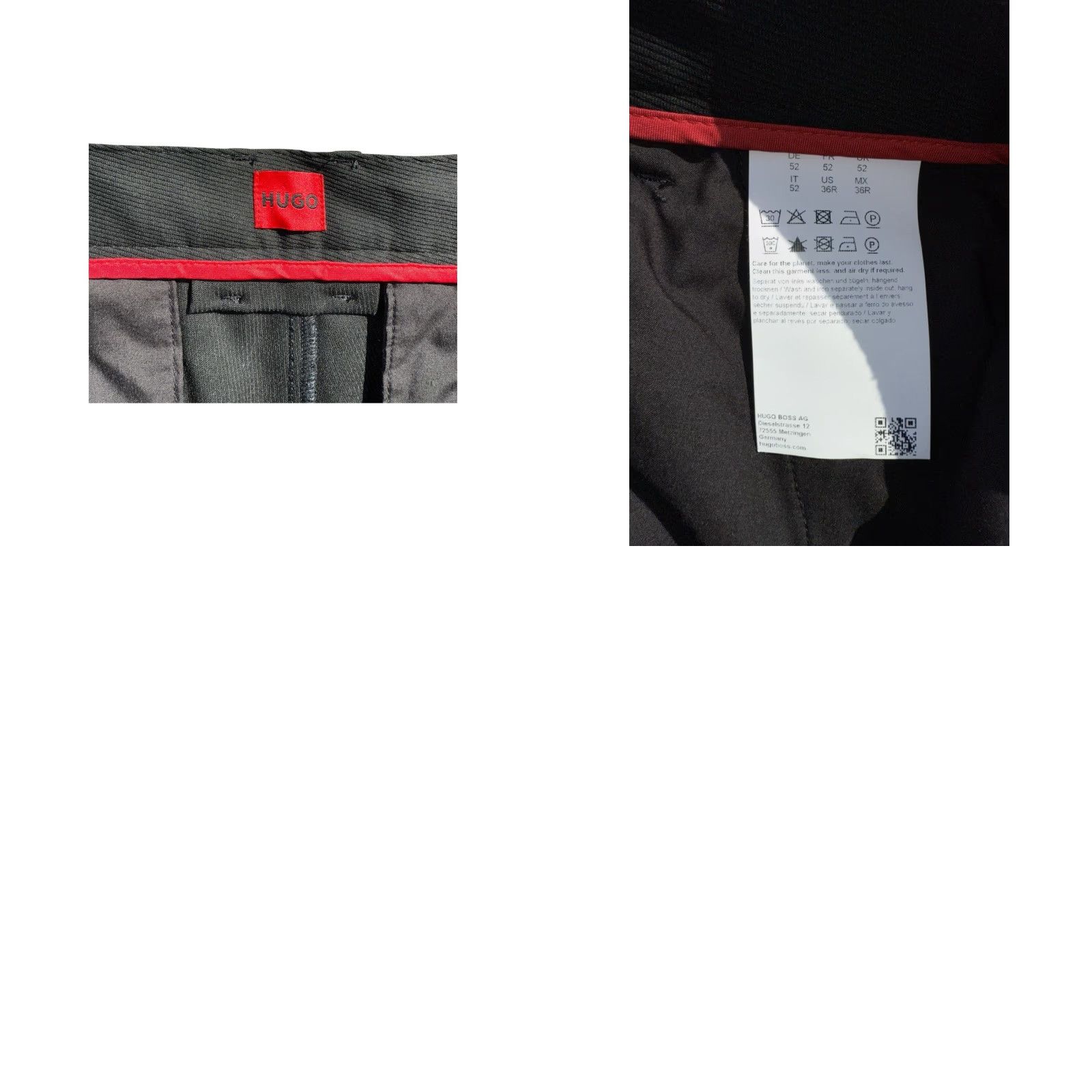 Vintage Hugo Boss Slim Fit Pants Cuffed Dress Pants Black 36 Men Regular Size 36 MSRP 179 Size US 36 / EU 52 - 8 Thumbnail