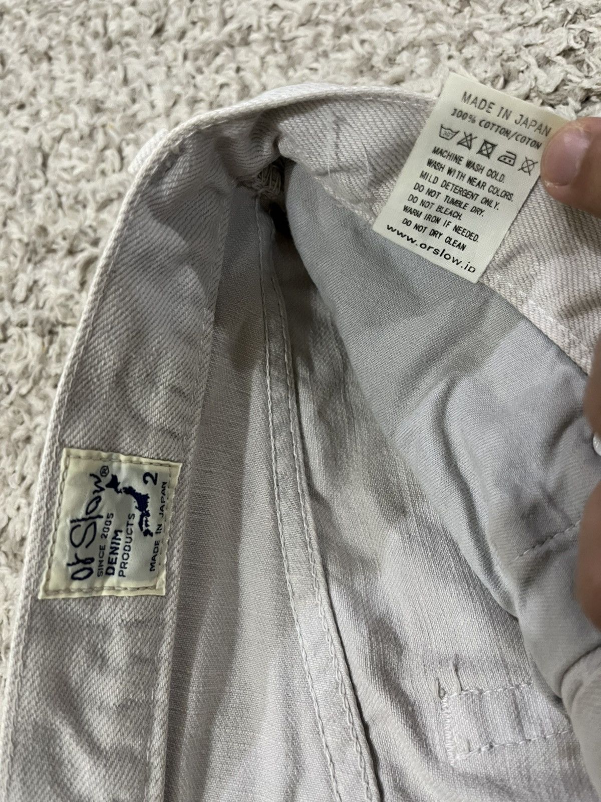 Orslow Vintage Orslow 107 Ivy Fit White Denim Jeans – Non-Selvedge Size US 29 - 9 Thumbnail