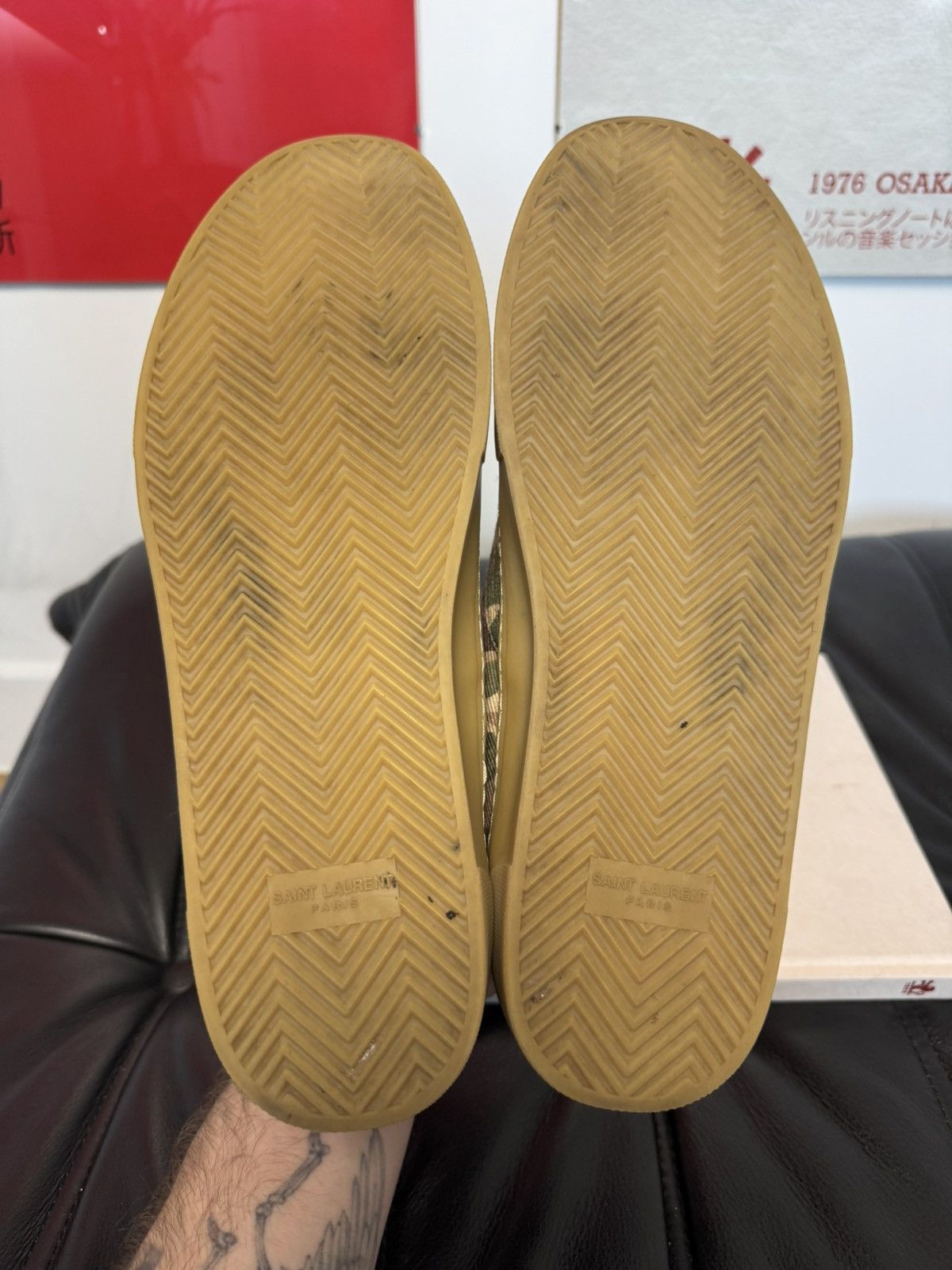 Saint Laurent Paris Saint Laurent Paris Camo Low Top Sneakers Hedi Slimane SLP Size US 12.5 / EU 45-46 - 6 Thumbnail