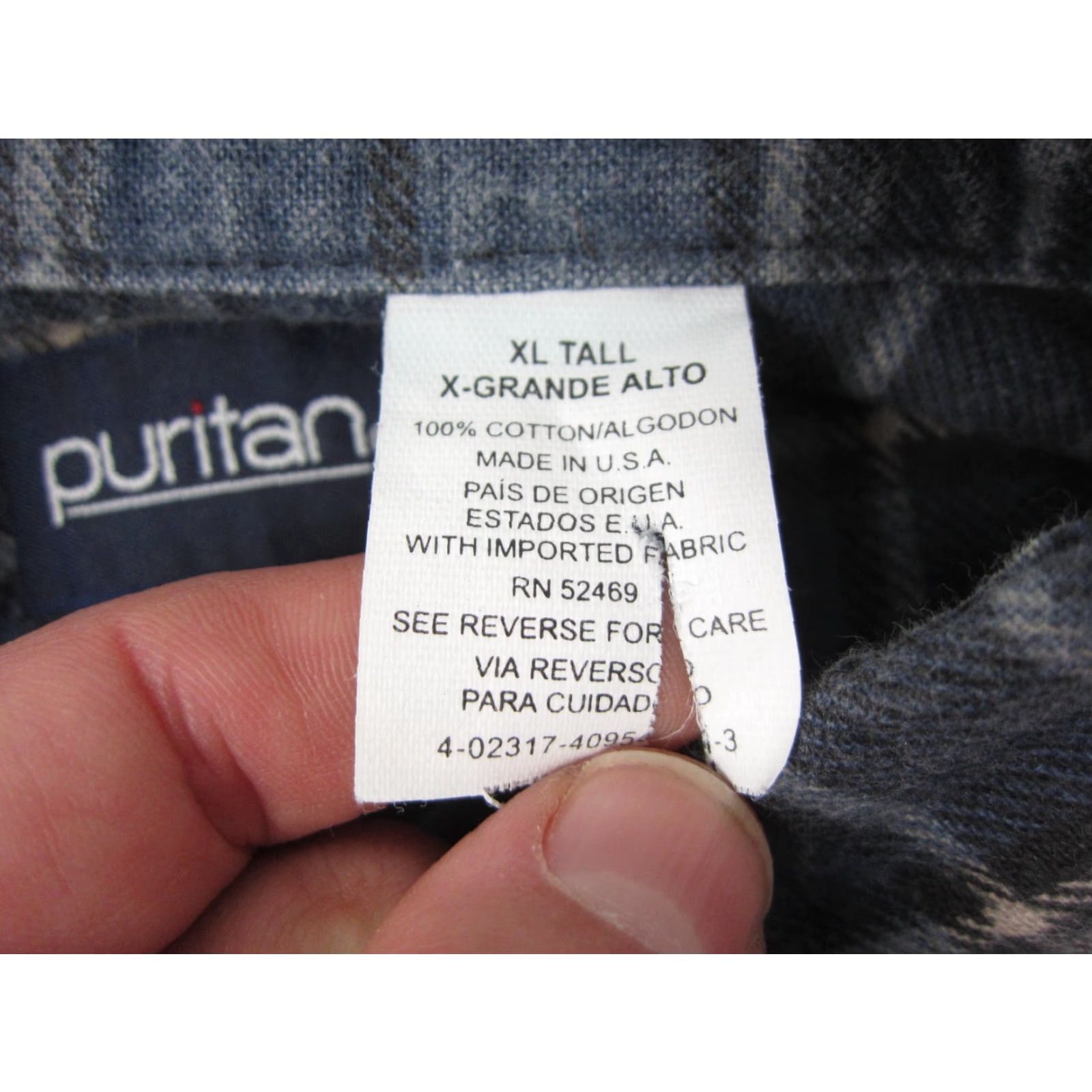 Vintage VINTAGE Puritan Shirt Mens XLT Blue Plaid Flannel Made in USA Button-Up Shirt Mens Big & Tall 90s Retro Casual Cotton Size US XL / EU 56 / 4 - 6 Thumbnail