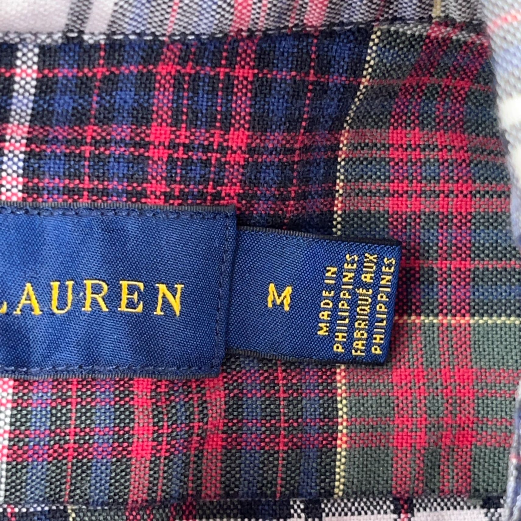 Ralph Lauren Ralph Lauren Shirt Men Medium Red Blue Button Up Oxford Cloth Tartan Plaid A61 Size US M / EU 48-50 / 2 - 5 Thumbnail