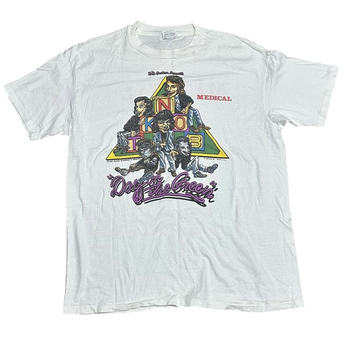 Band Tees Vintage 1990 Day On The Green New Kids On The Block T Shirt Size US XL / EU 56 / 4 - 1 Thumbnail