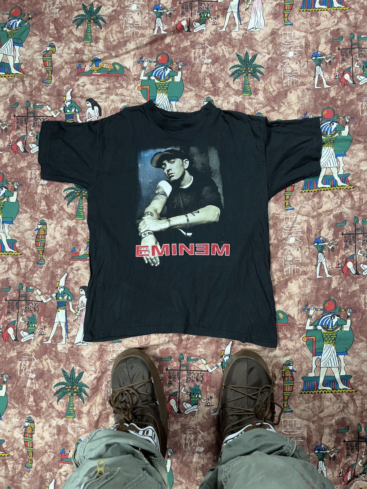 image of Vintage 00S Eminem Rap T-Shirt in Black, Men's (Size Large)