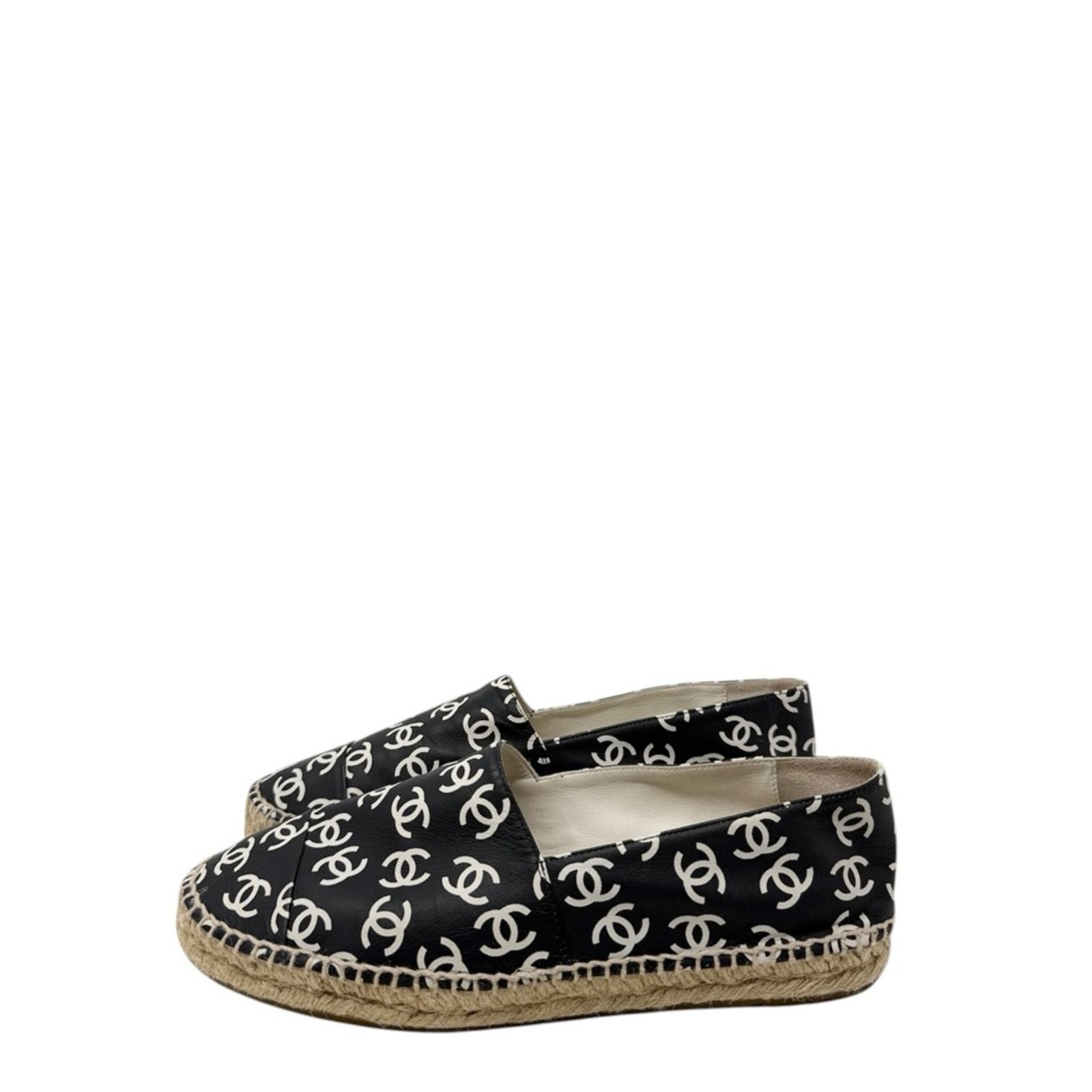 Chanel Chanel CC Monogram Logo Leather Espadrilles Size 40 Size US 10 / IT 40 - 7 Thumbnail