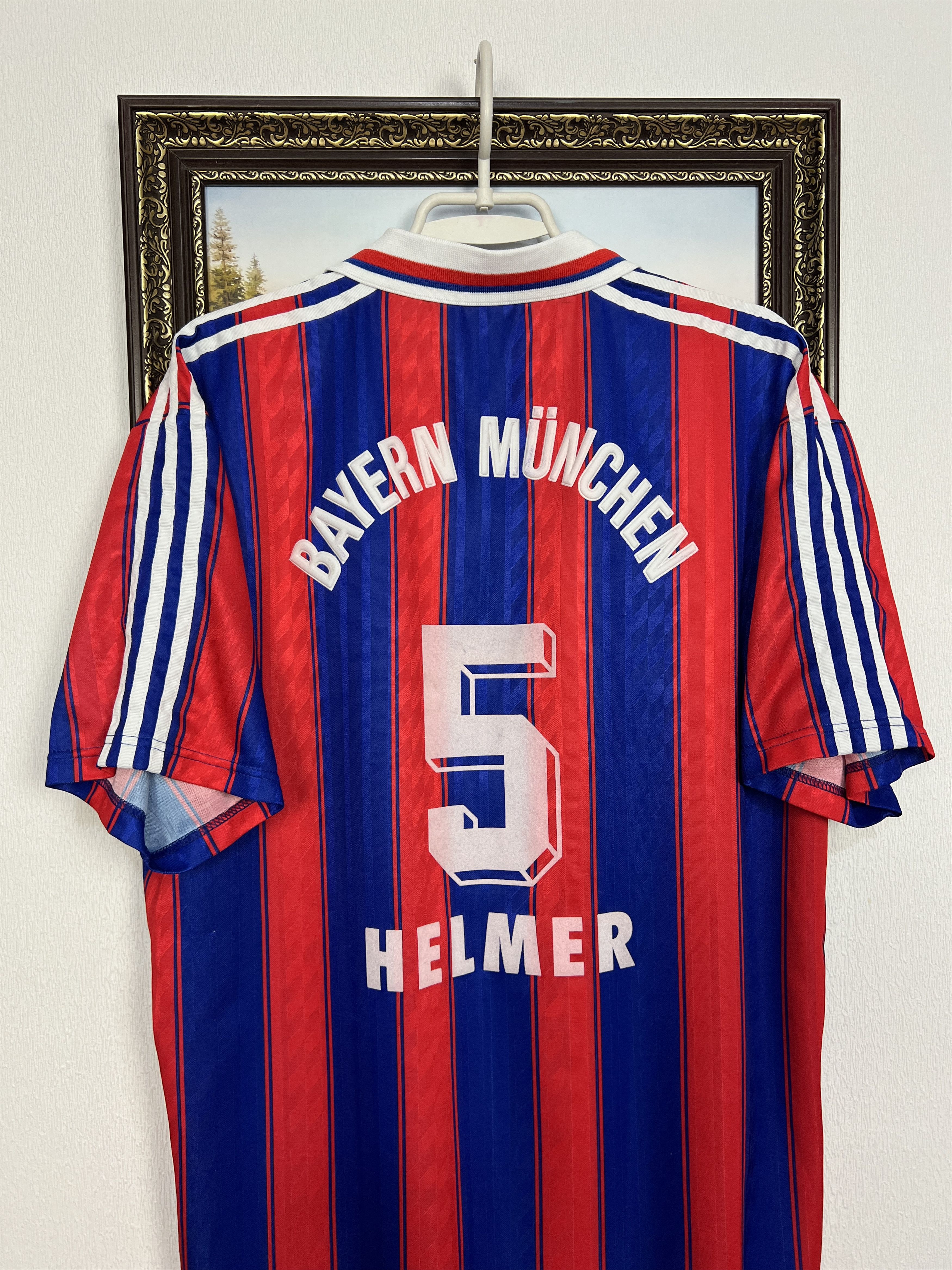 Adidas Bayern Munich football shirt Soccer #5 Helmer Jersey Trikot Size US XL / EU 56 / 4 - 8 Thumbnail