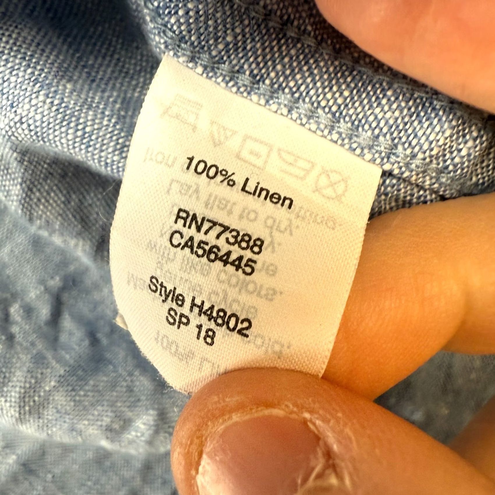 J.Crew VINTAGE: No — actually, not vintage; keep as J.CREW Shirt Mens Large Light Blue Linen Button Down Casual Size US L / EU 52-54 / 3 - 4 Thumbnail