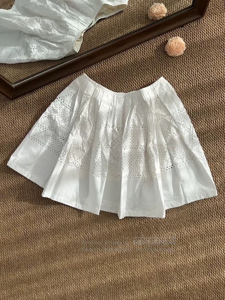 Fendi Fendi Lace-Up Skirt - Women's - White Size 27" / US 4 / IT 40 - 1 Thumbnail