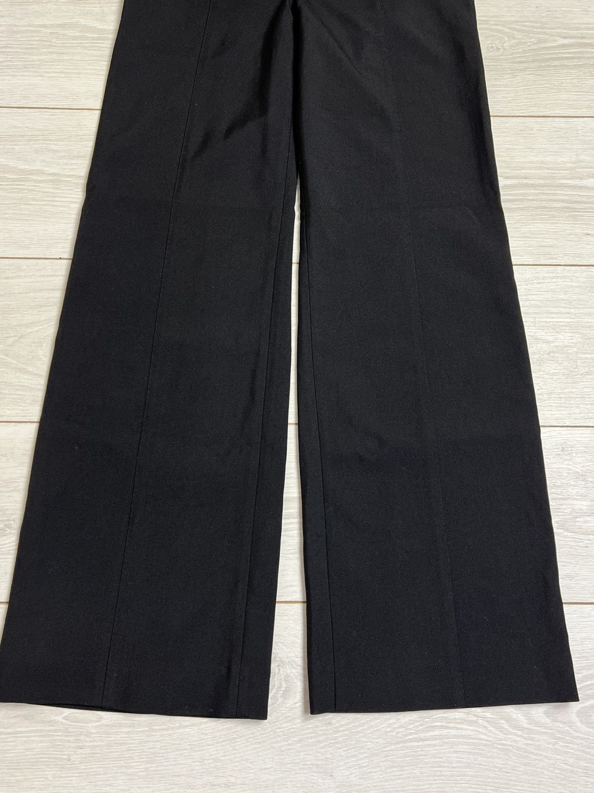 Burberry Burberry Laurel Wide-Leg Wool Trousers Black Logo Size 25" / US 0 / IT 36 - 3 Thumbnail