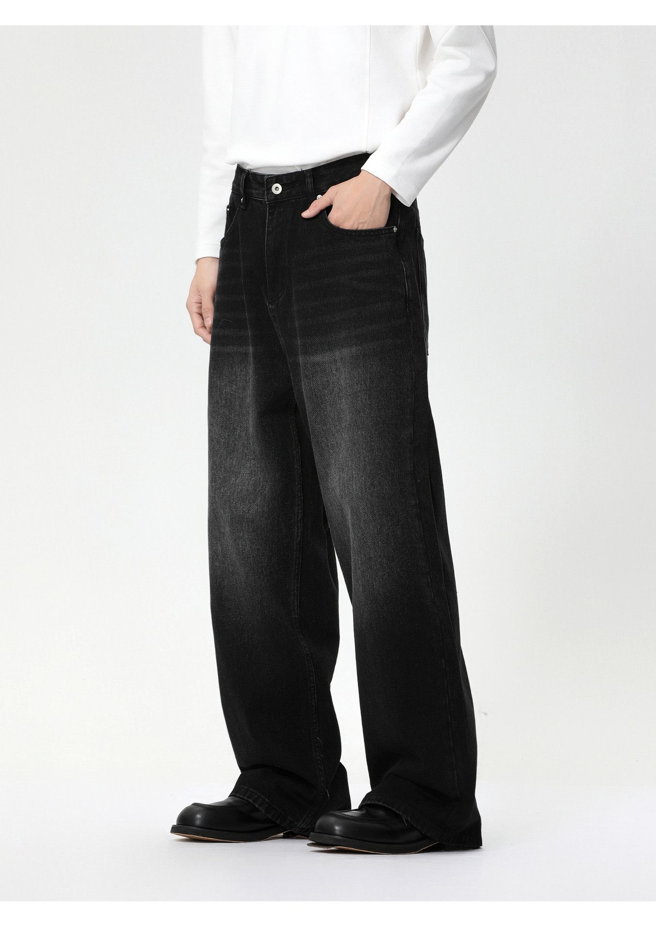 Japanese Brand Japanese retro casual oversized wide-leg washed denim jeans Size US 32 / EU 48 - 4 Thumbnail