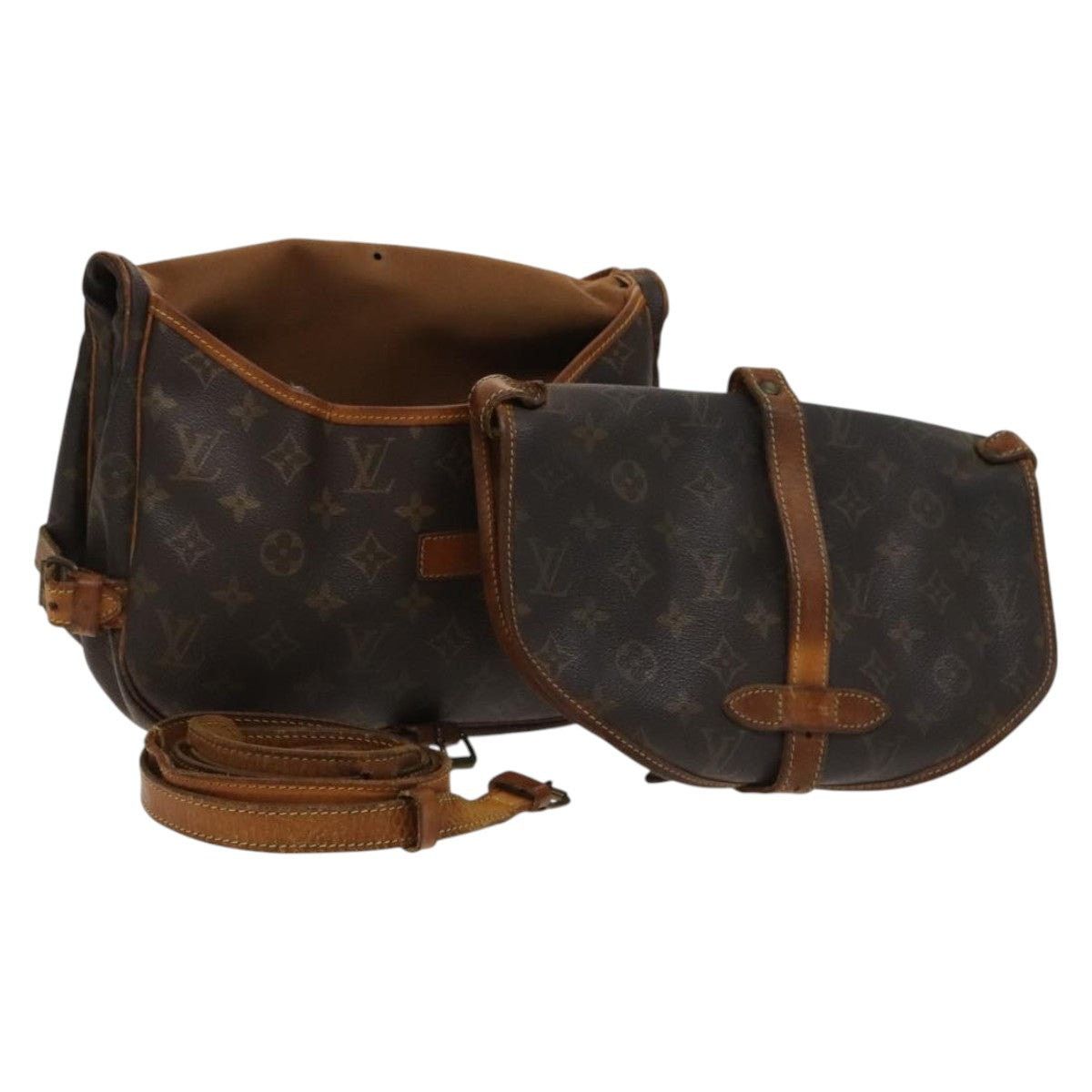 LOUIS VUITTON Monogram Saumur 30 Shoulder Bag M42256