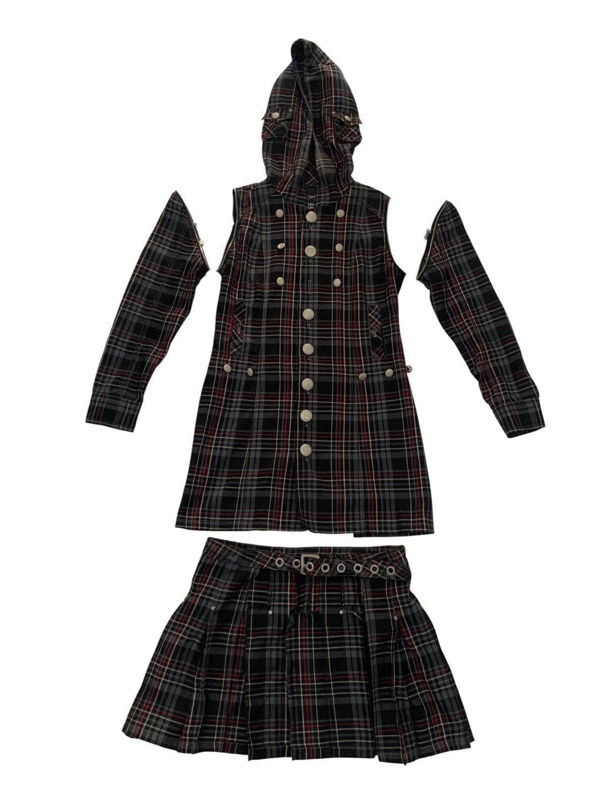 Le Grande Bleu (L.G.B.) y2k Algonquins detachable bondage punk gothic parka hoodie Size US S / EU 44-46 / 1 - 3 Thumbnail